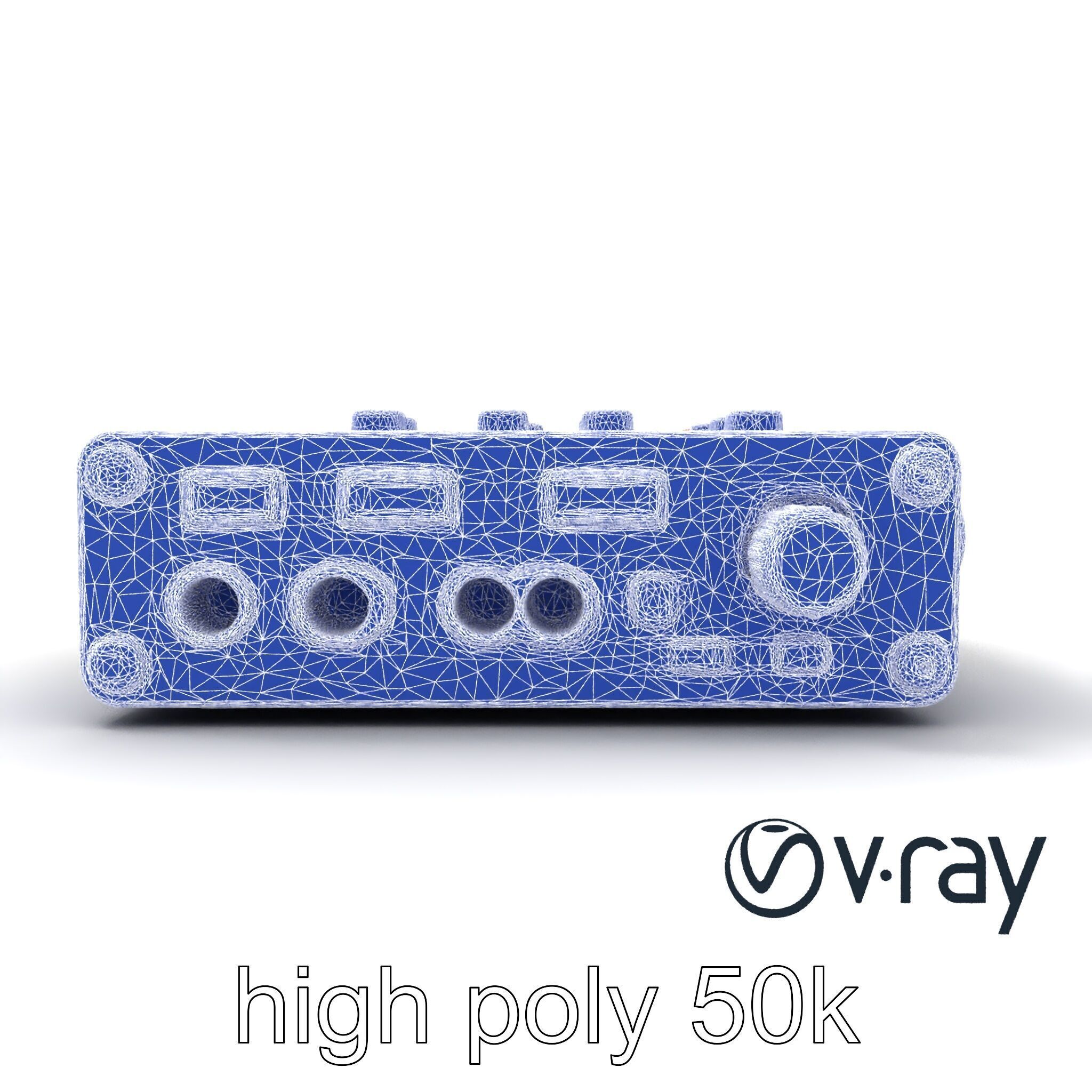 PixelMix Audio Interface model pack with neon-orange dials an... Low-poly 3D model_21