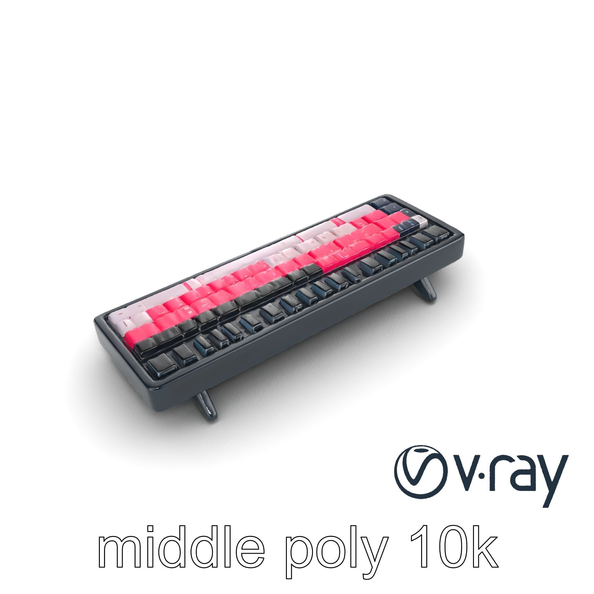 GlowGrid MIDI Keyboard model pack Low-poly 3D model_9
