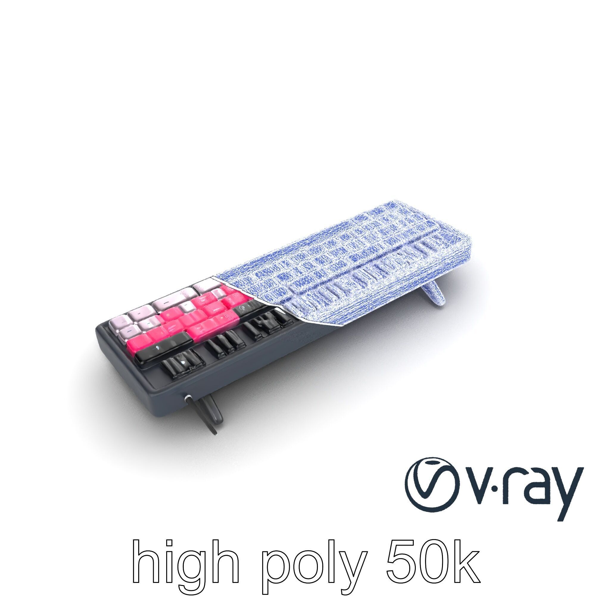 GlowGrid MIDI Keyboard model pack Low-poly 3D model_17