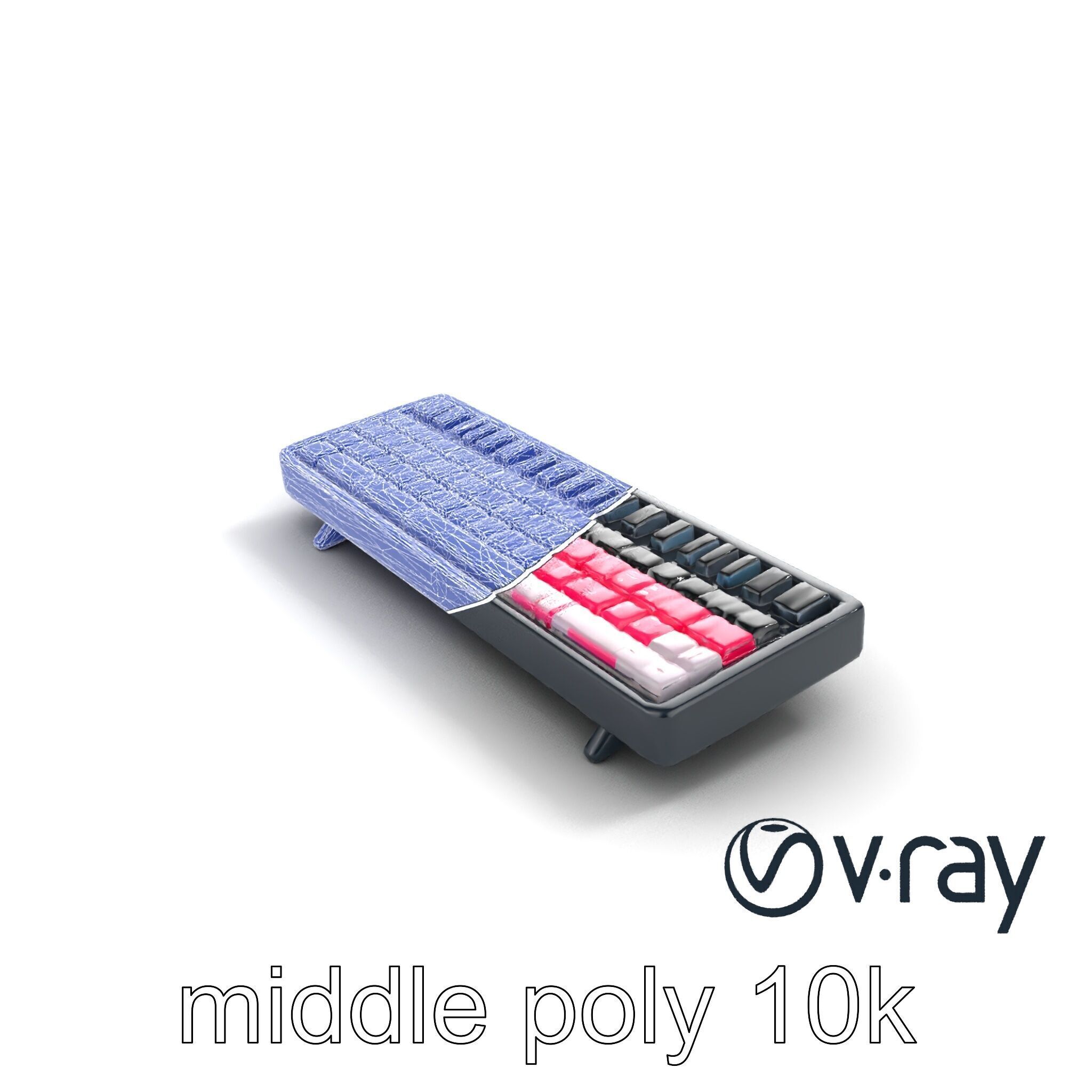 GlowGrid MIDI Keyboard model pack Low-poly 3D model_13