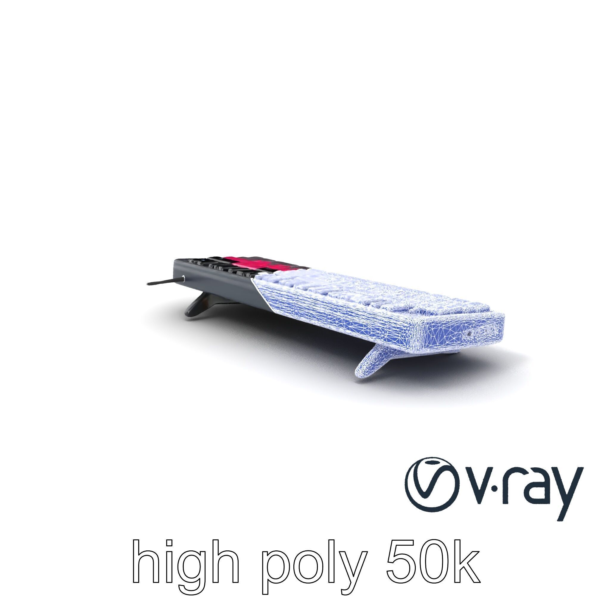 GlowGrid MIDI Keyboard model pack Low-poly 3D model_8