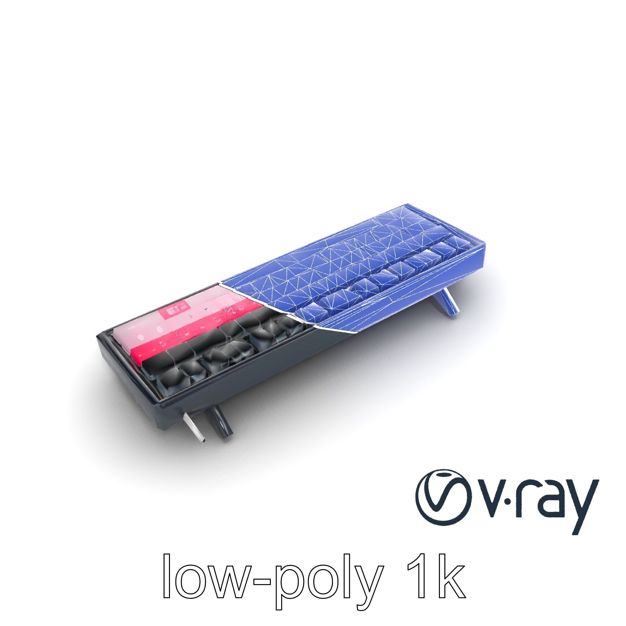 GlowGrid MIDI Keyboard model pack Low-poly 3D model_32