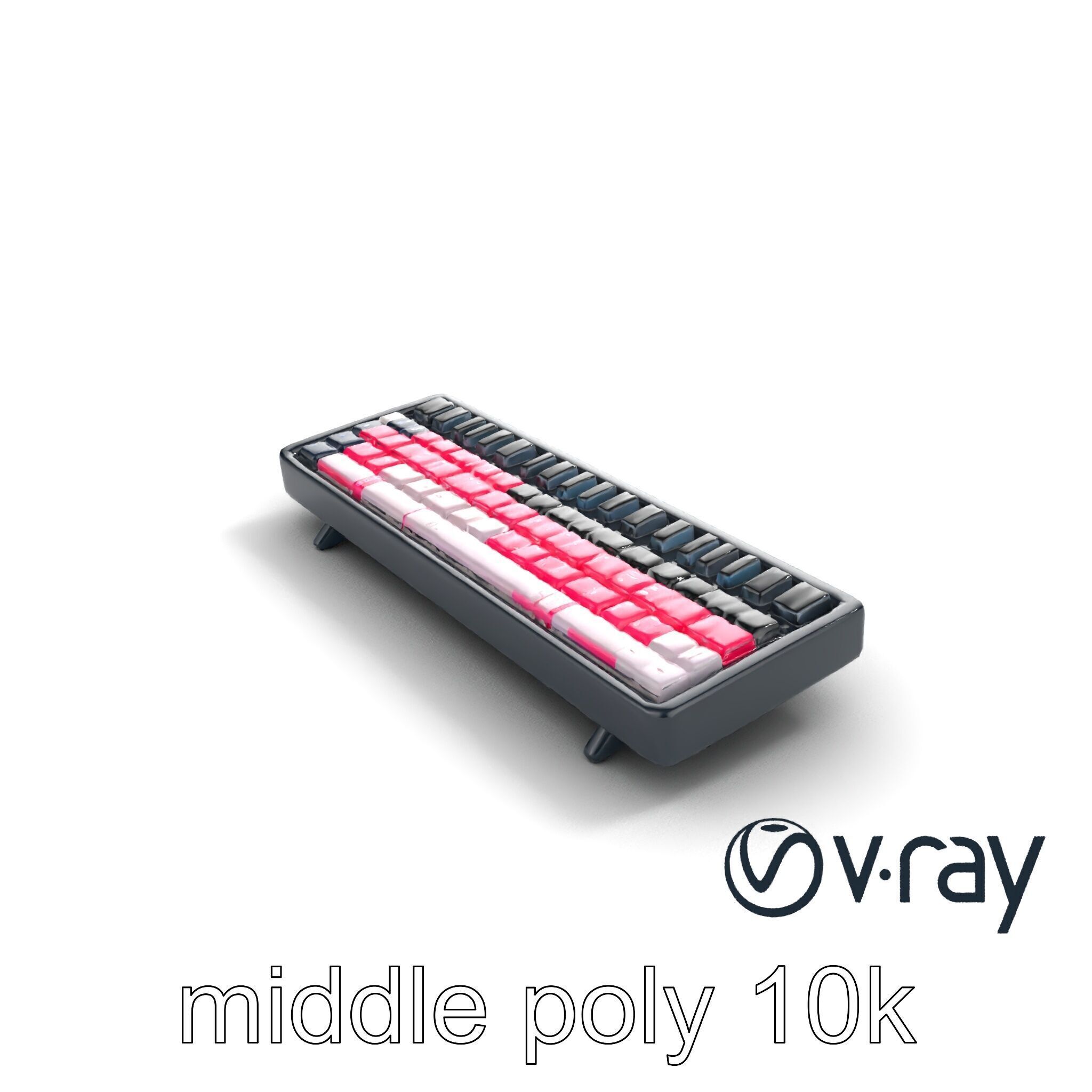 GlowGrid MIDI Keyboard model pack Low-poly 3D model_6