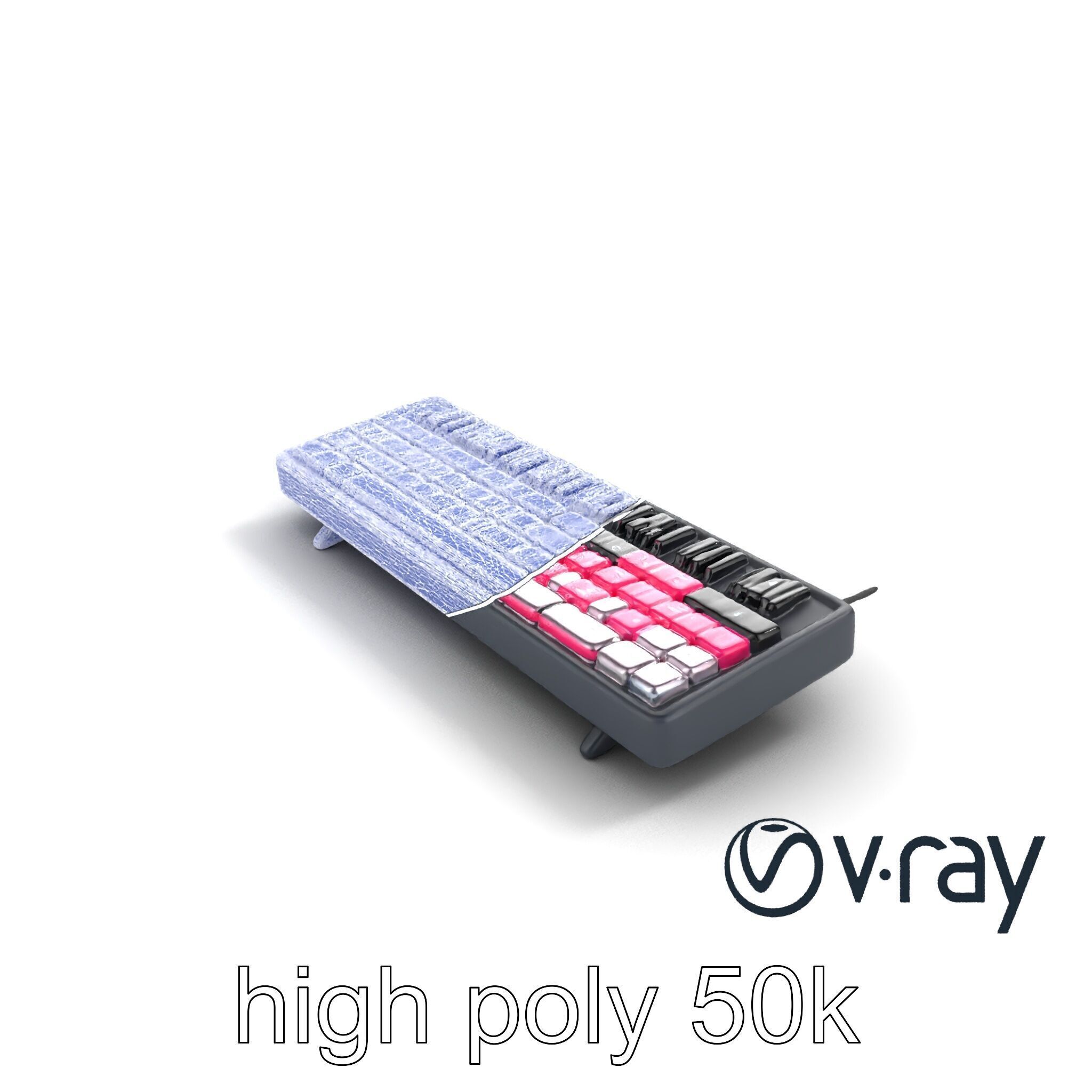 GlowGrid MIDI Keyboard model pack Low-poly 3D model_27