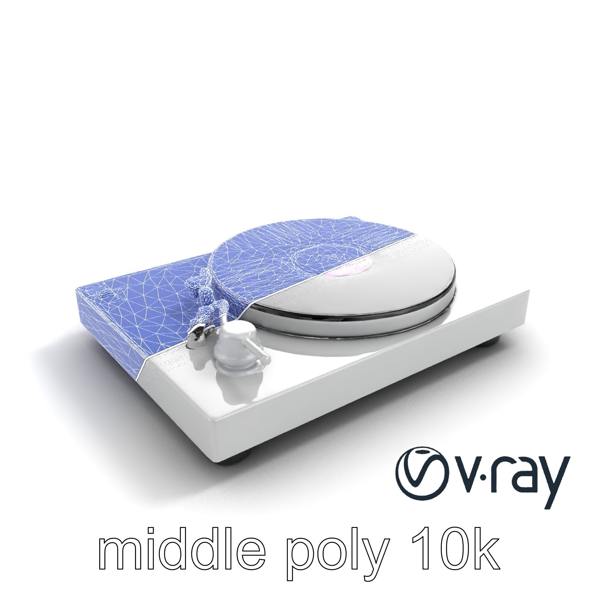 RetroWave Turntable Holographic Display model pack Low-poly 3D model_25