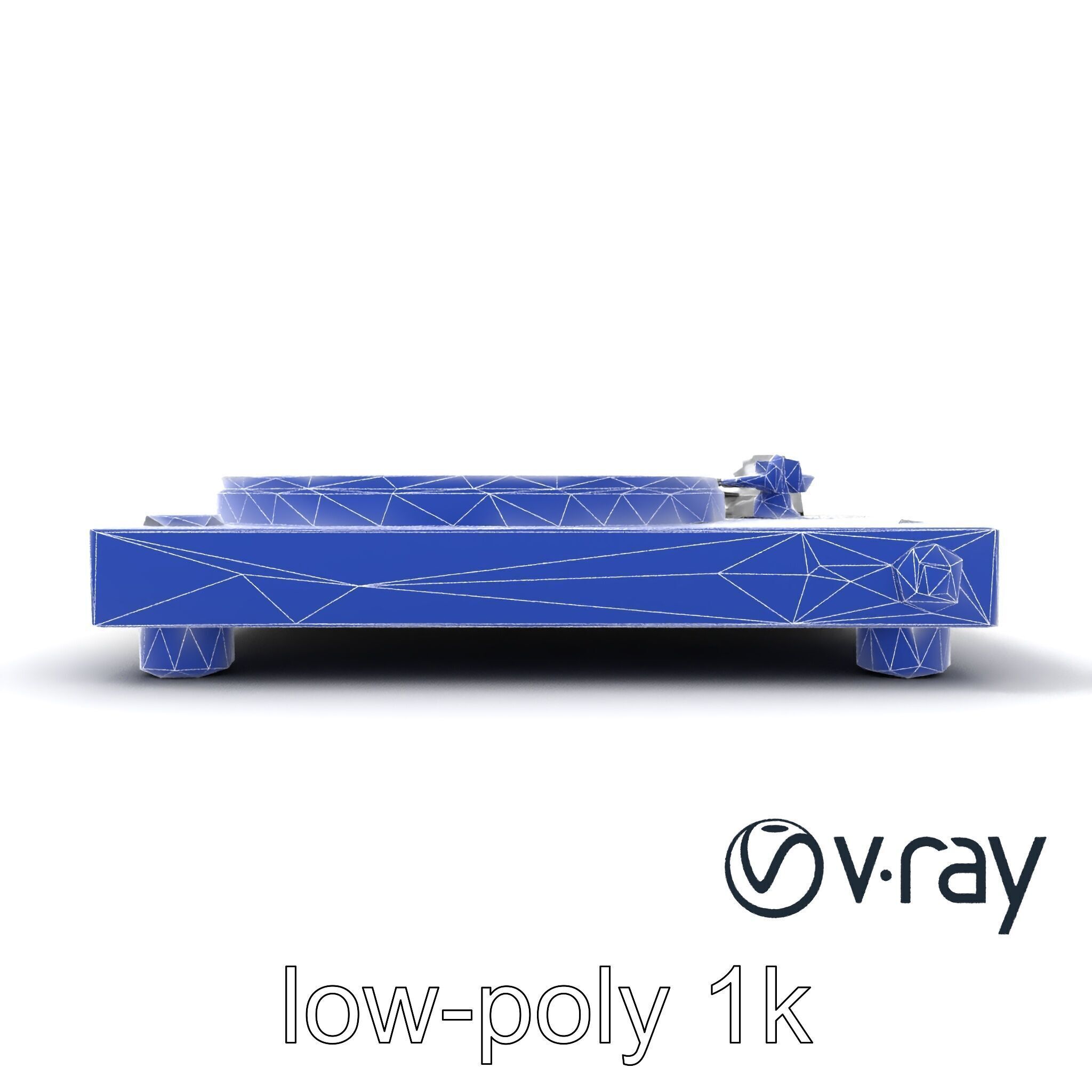 RetroWave Turntable Holographic Display model pack Low-poly 3D model_14