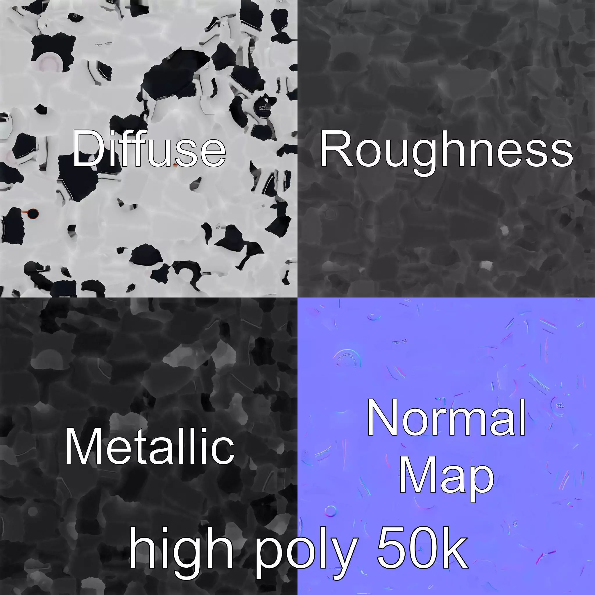 RetroWave Turntable Holographic Display model pack Low-poly 3D model_0