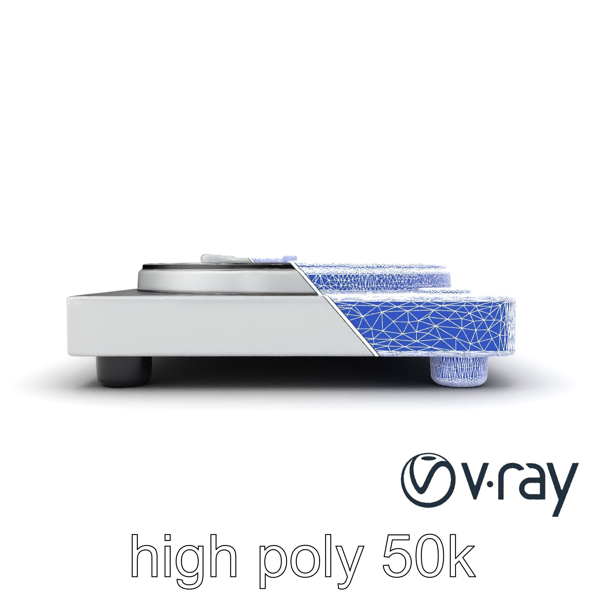 RetroWave Turntable Holographic Display model pack Low-poly 3D model_23