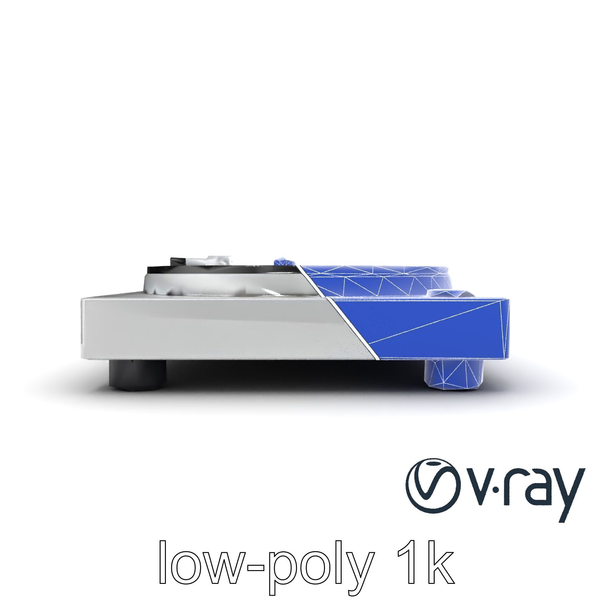 RetroWave Turntable Holographic Display model pack Low-poly 3D model_20