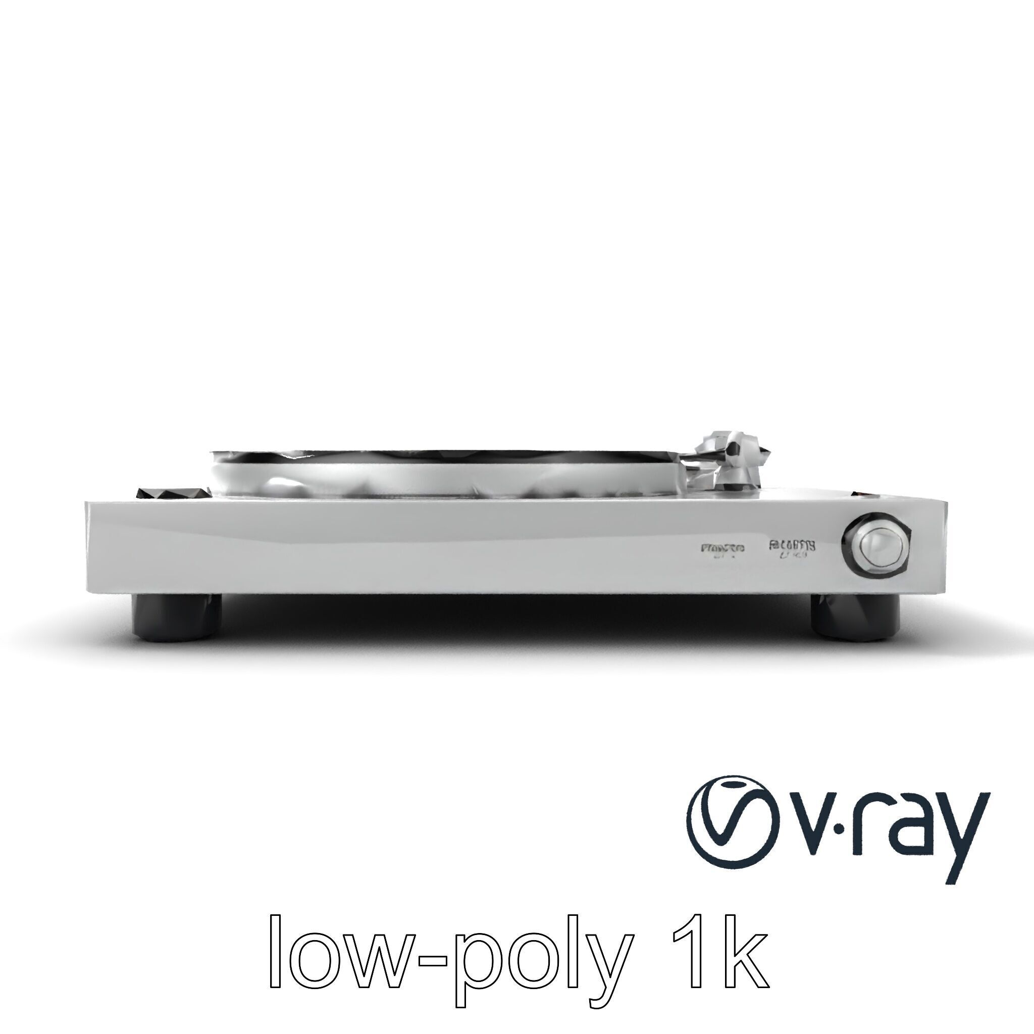 RetroWave Turntable Holographic Display model pack Low-poly 3D model_18