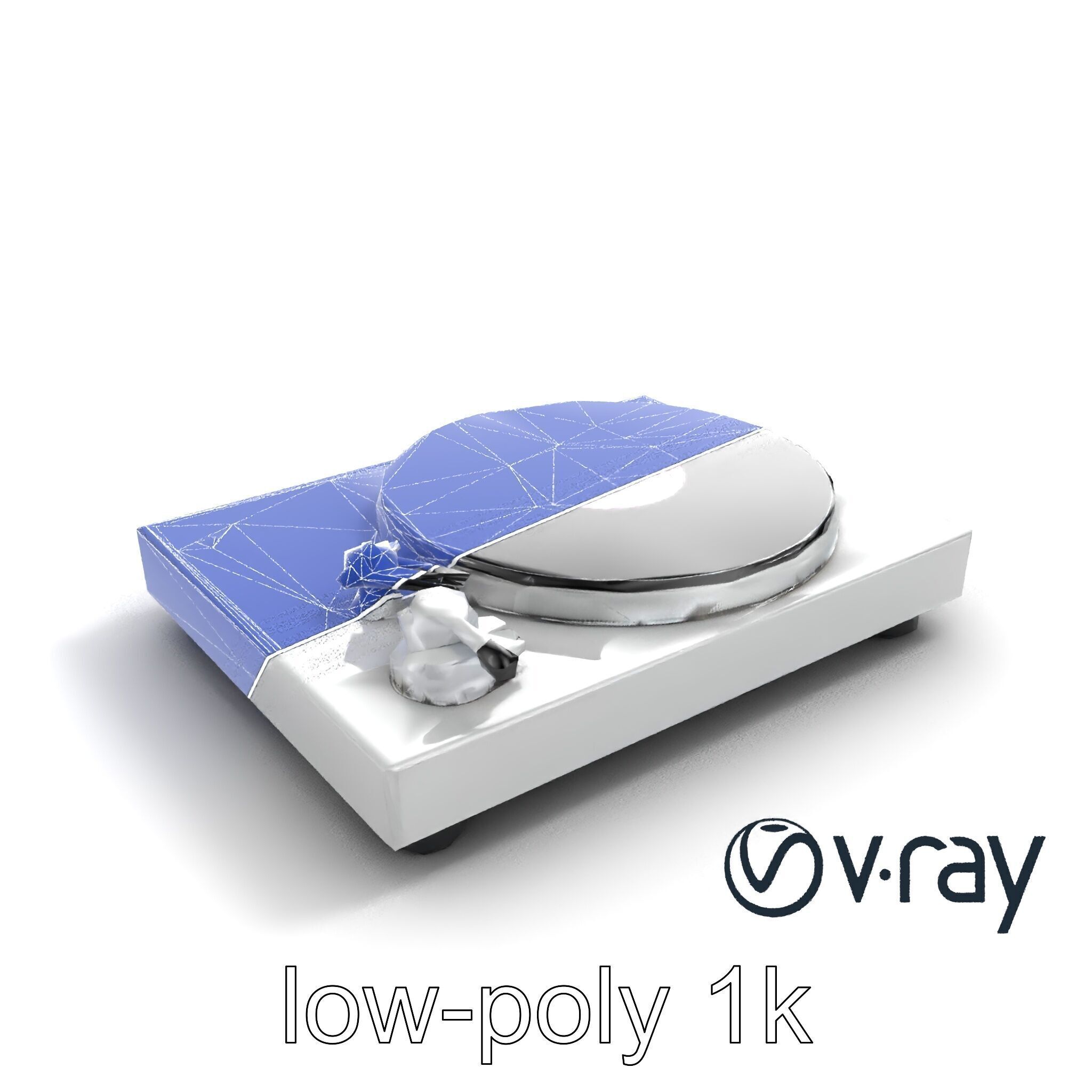 RetroWave Turntable Holographic Display model pack Low-poly 3D model_24