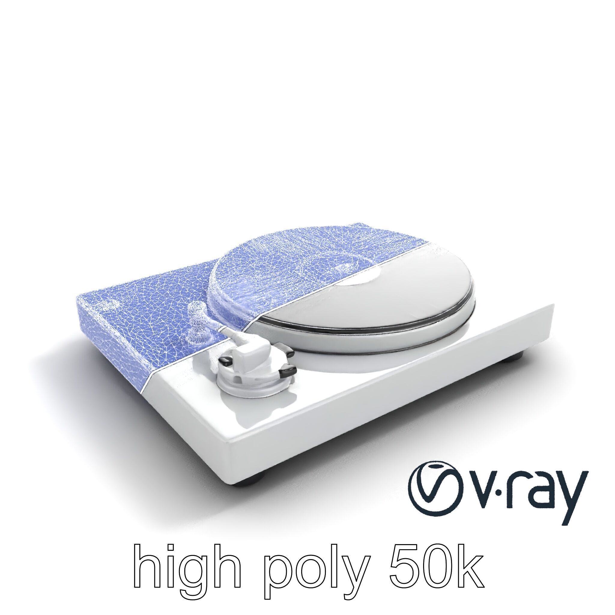 RetroWave Turntable Holographic Display model pack Low-poly 3D model_30