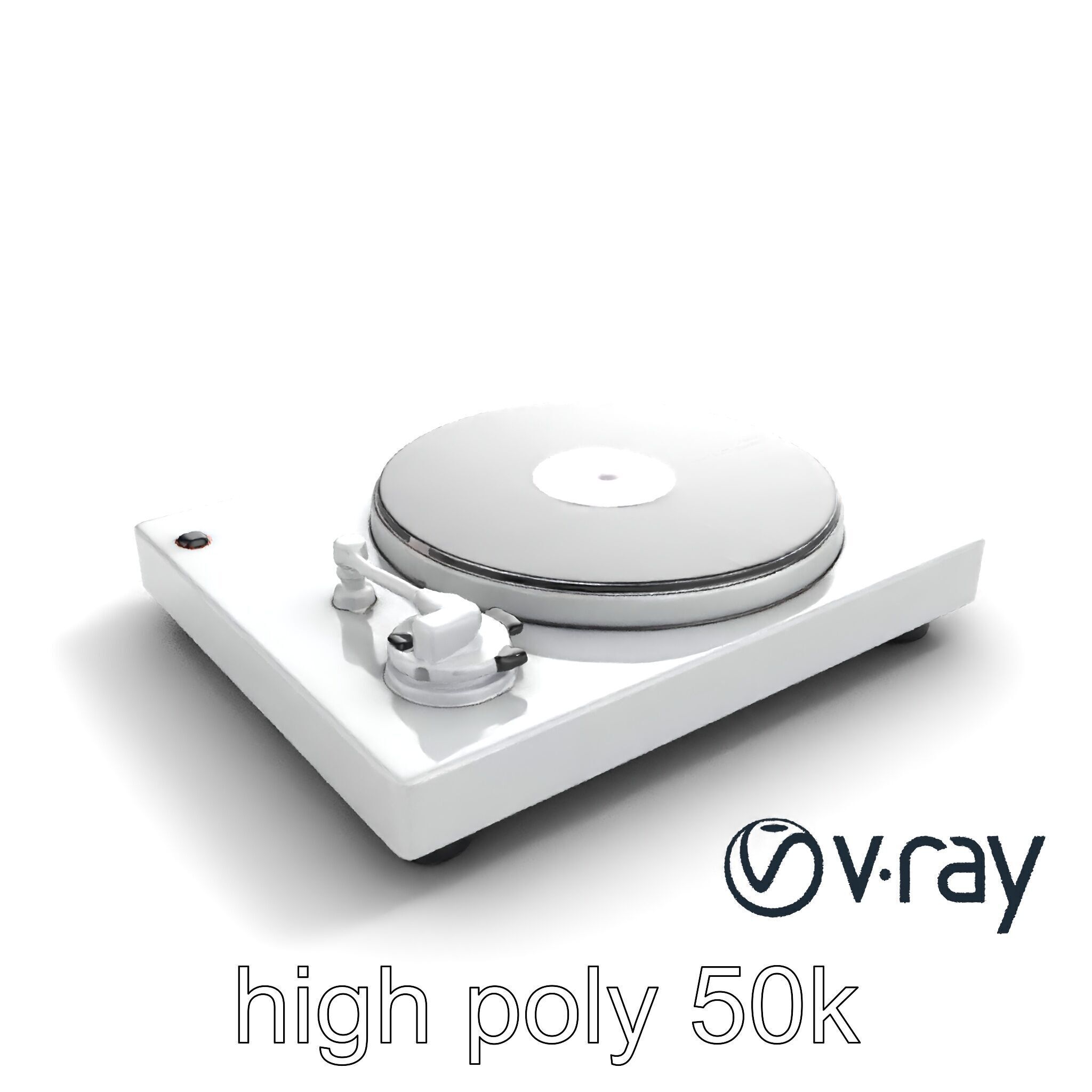 RetroWave Turntable Holographic Display model pack Low-poly 3D model_11