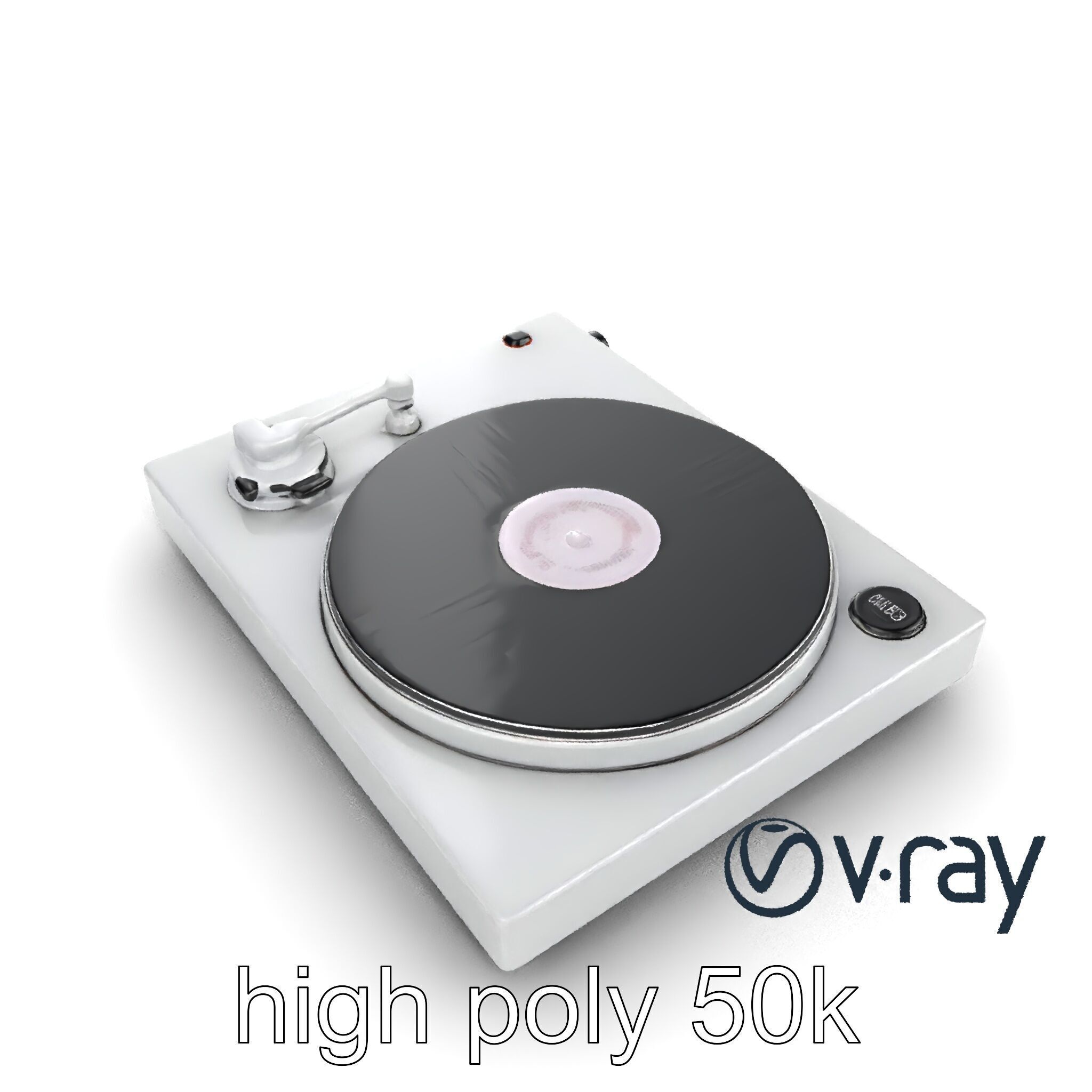 RetroWave Turntable Holographic Display model pack Low-poly 3D model_16