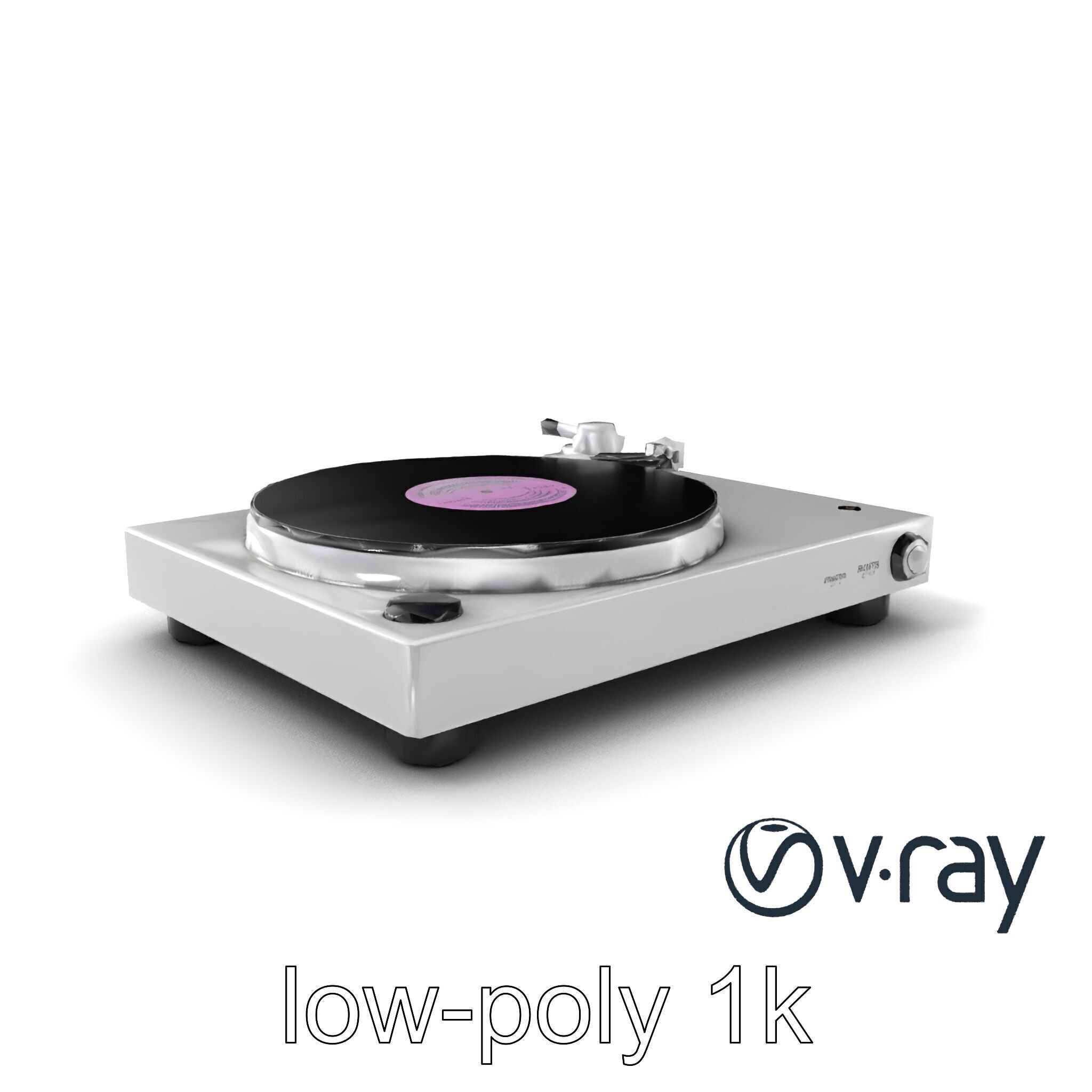 RetroWave Turntable Holographic Display model pack Low-poly 3D model_2
