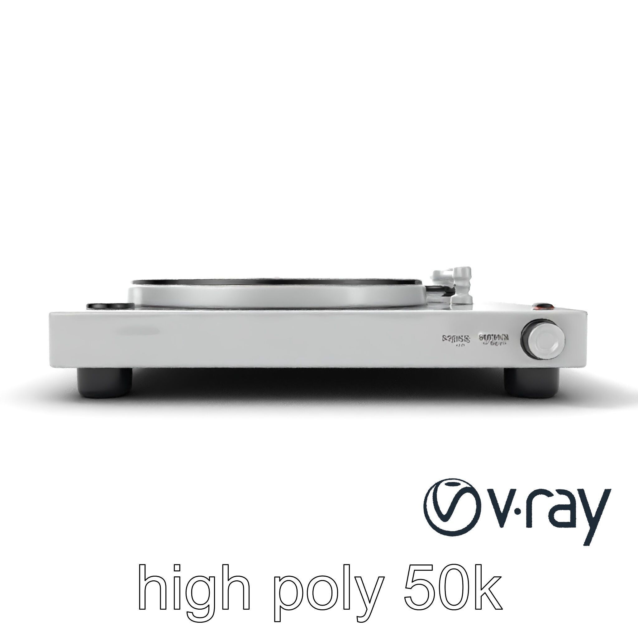 RetroWave Turntable Holographic Display model pack Low-poly 3D model_17