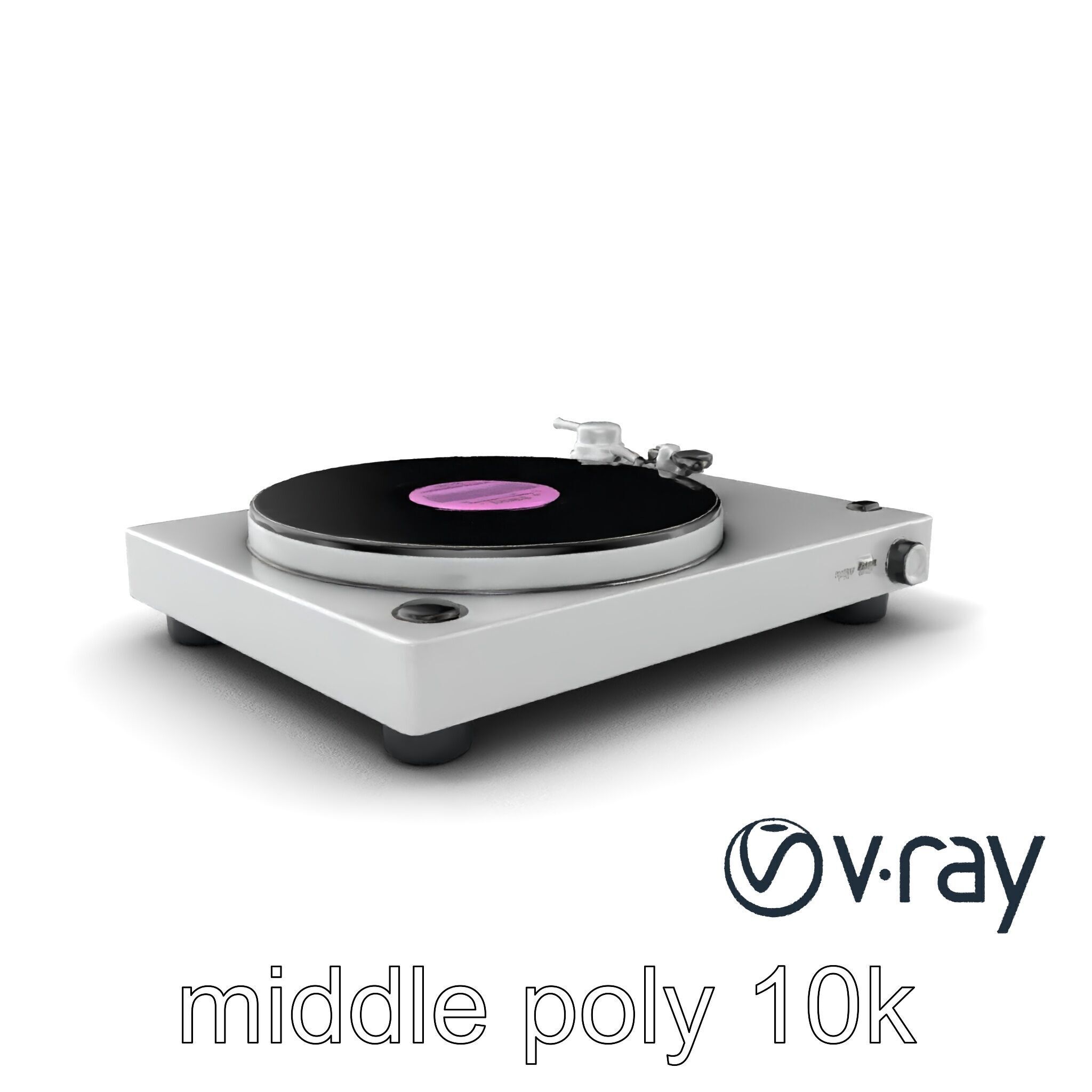RetroWave Turntable Holographic Display model pack Low-poly 3D model_3