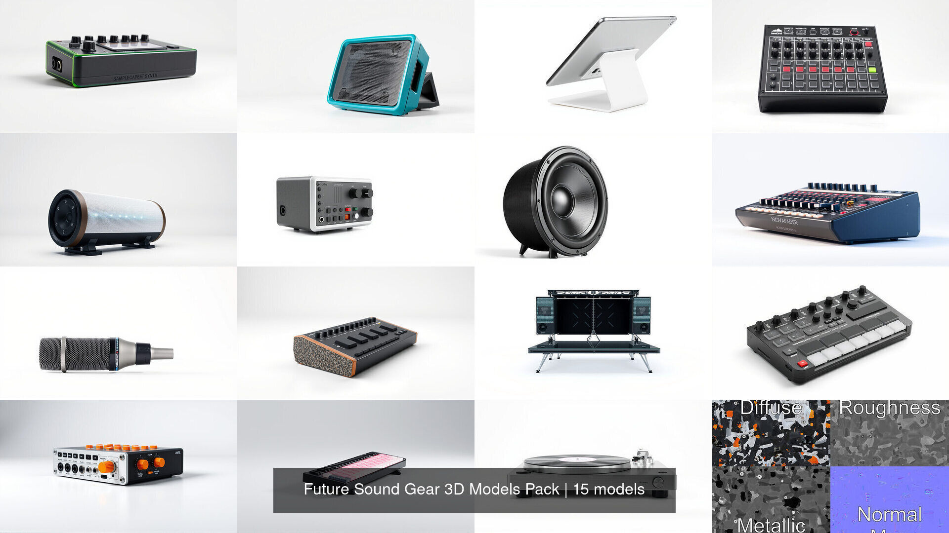 Future Sound Gear 3D Models Pack 3D Model Collection_18