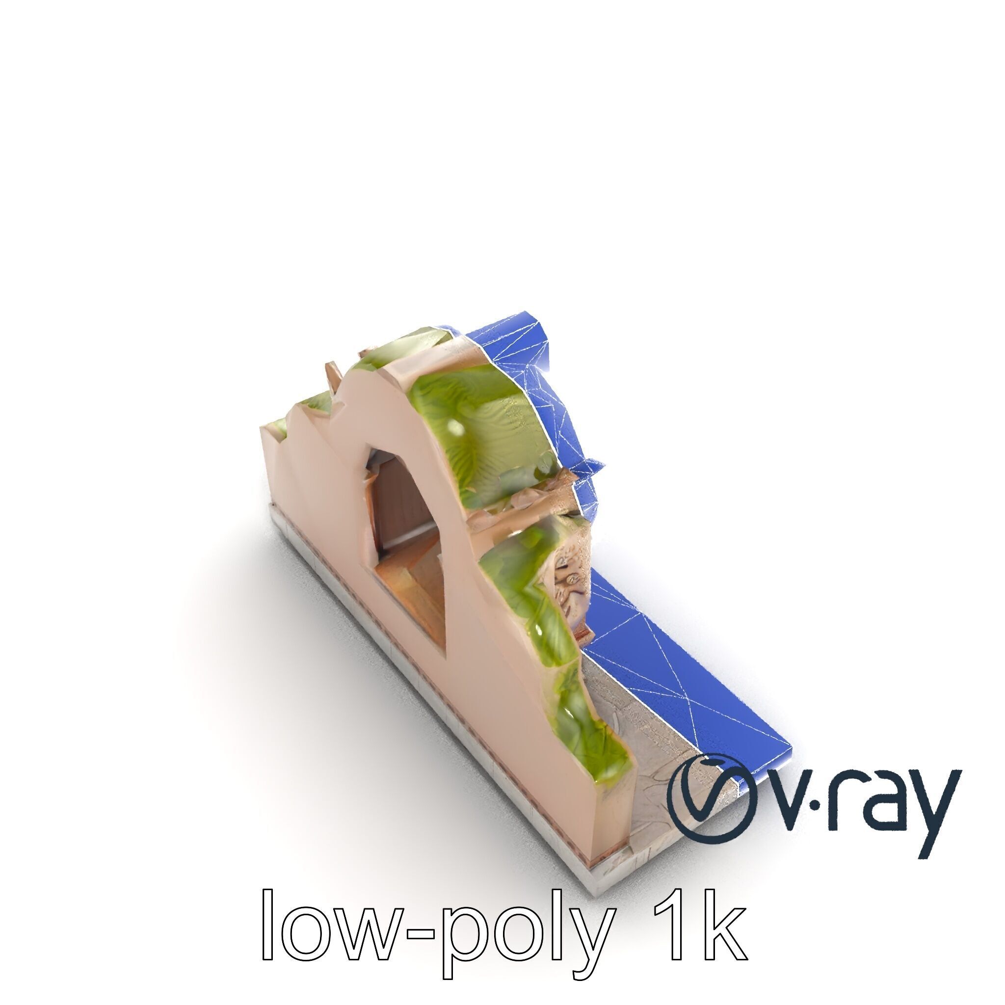 Ancient Stone Altar Model Pack with Intricate Carvings Low-poly 3D model_27