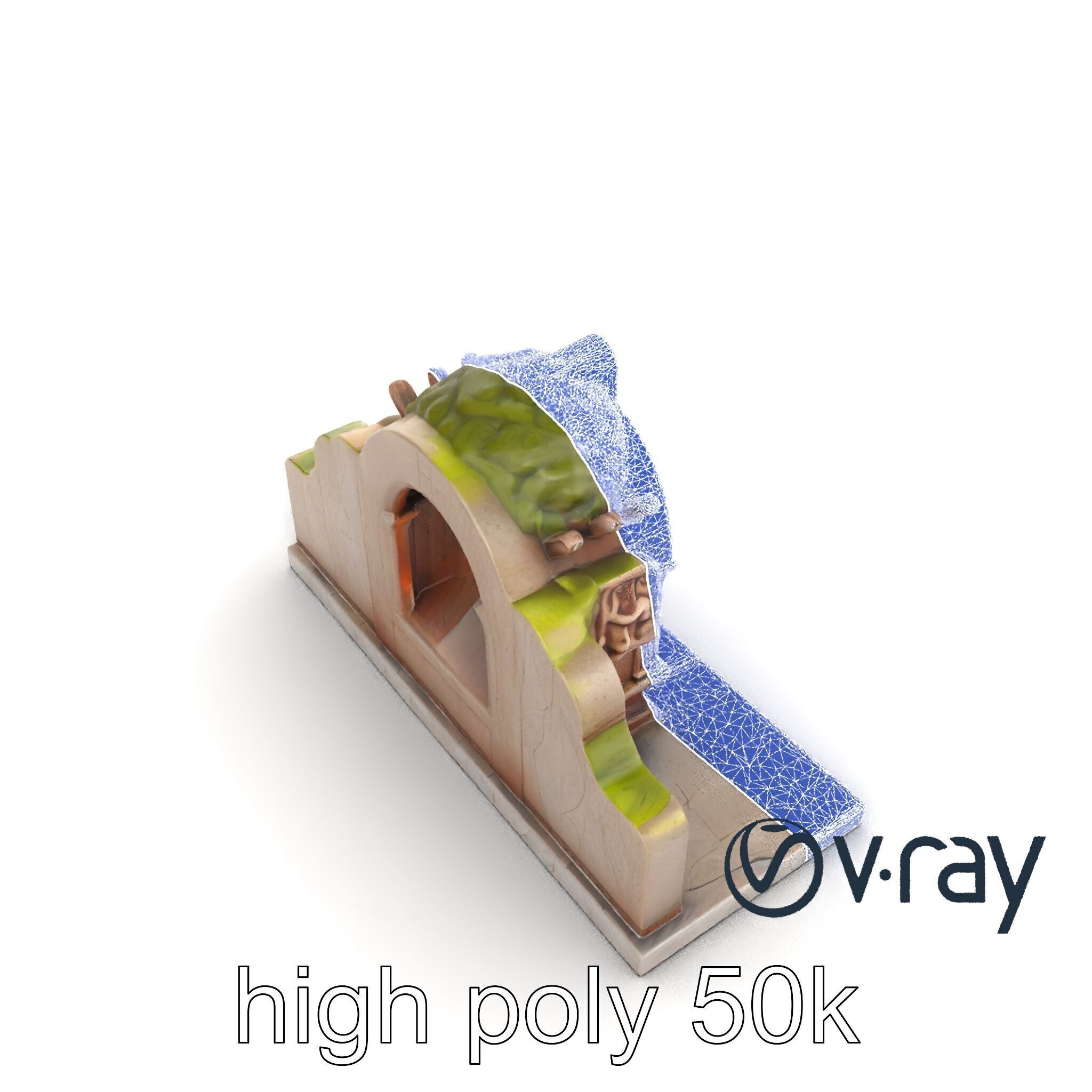 Ancient Stone Altar Model Pack with Intricate Carvings Low-poly 3D model_24