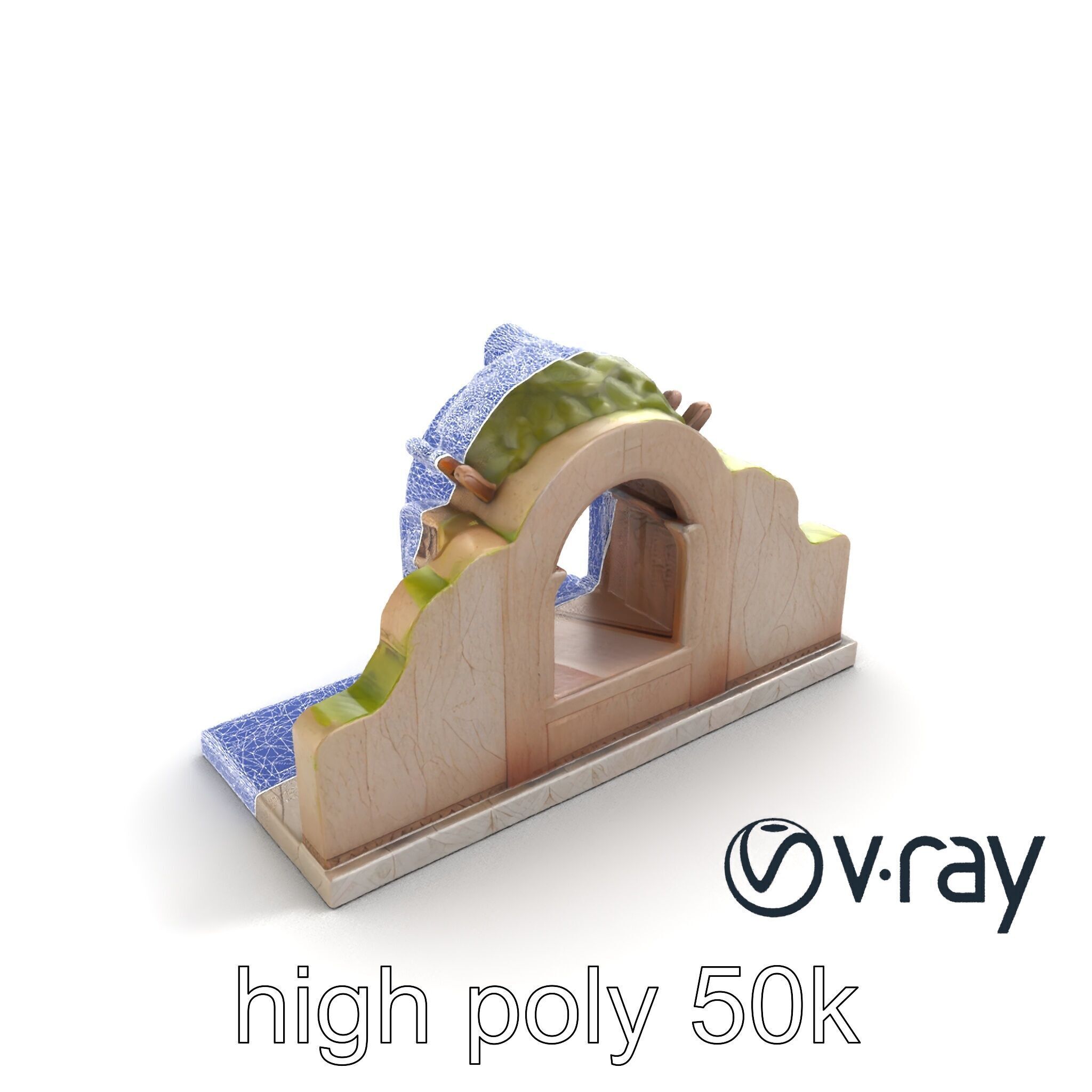 Ancient Stone Altar Model Pack with Intricate Carvings Low-poly 3D model_18