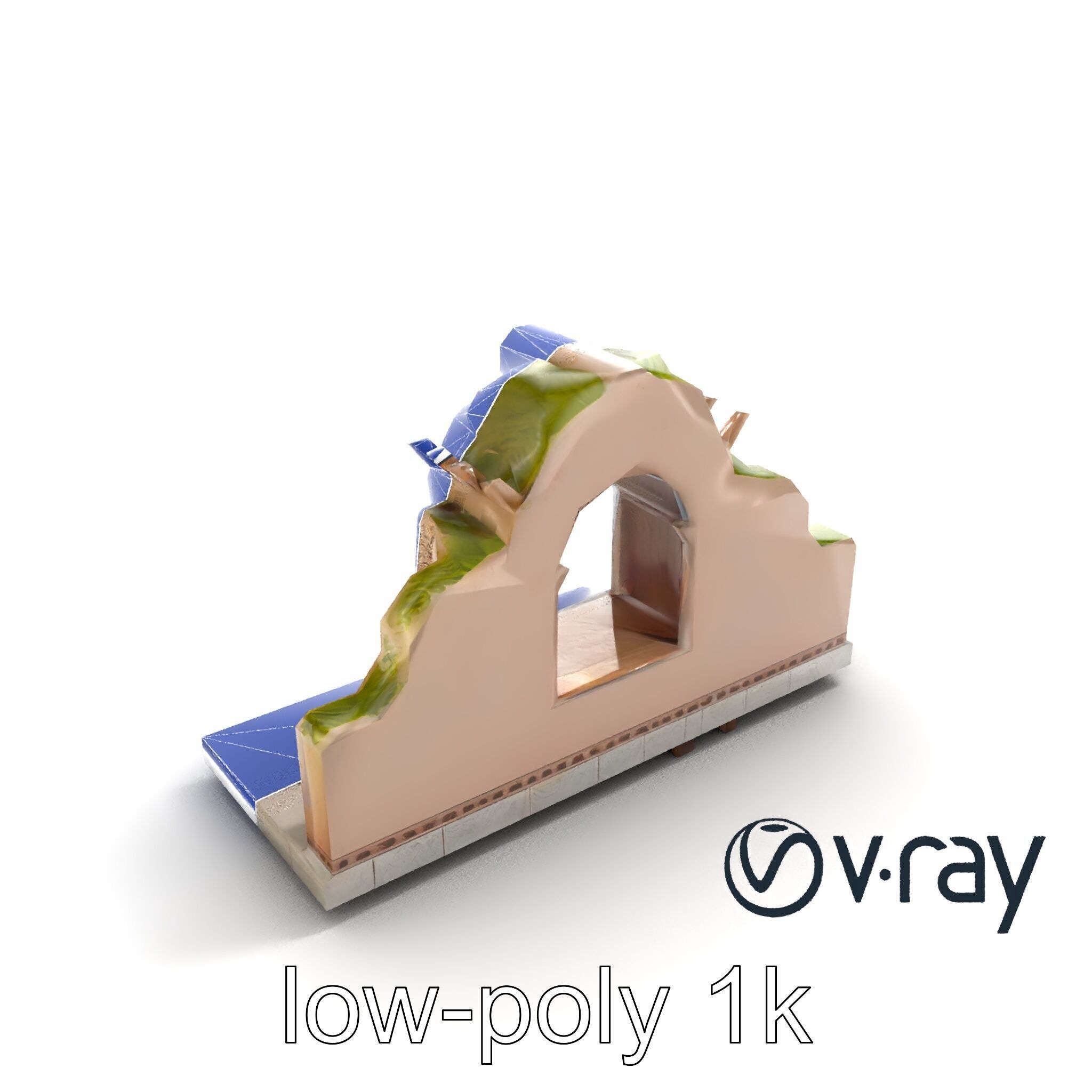 Ancient Stone Altar Model Pack with Intricate Carvings Low-poly 3D model_23