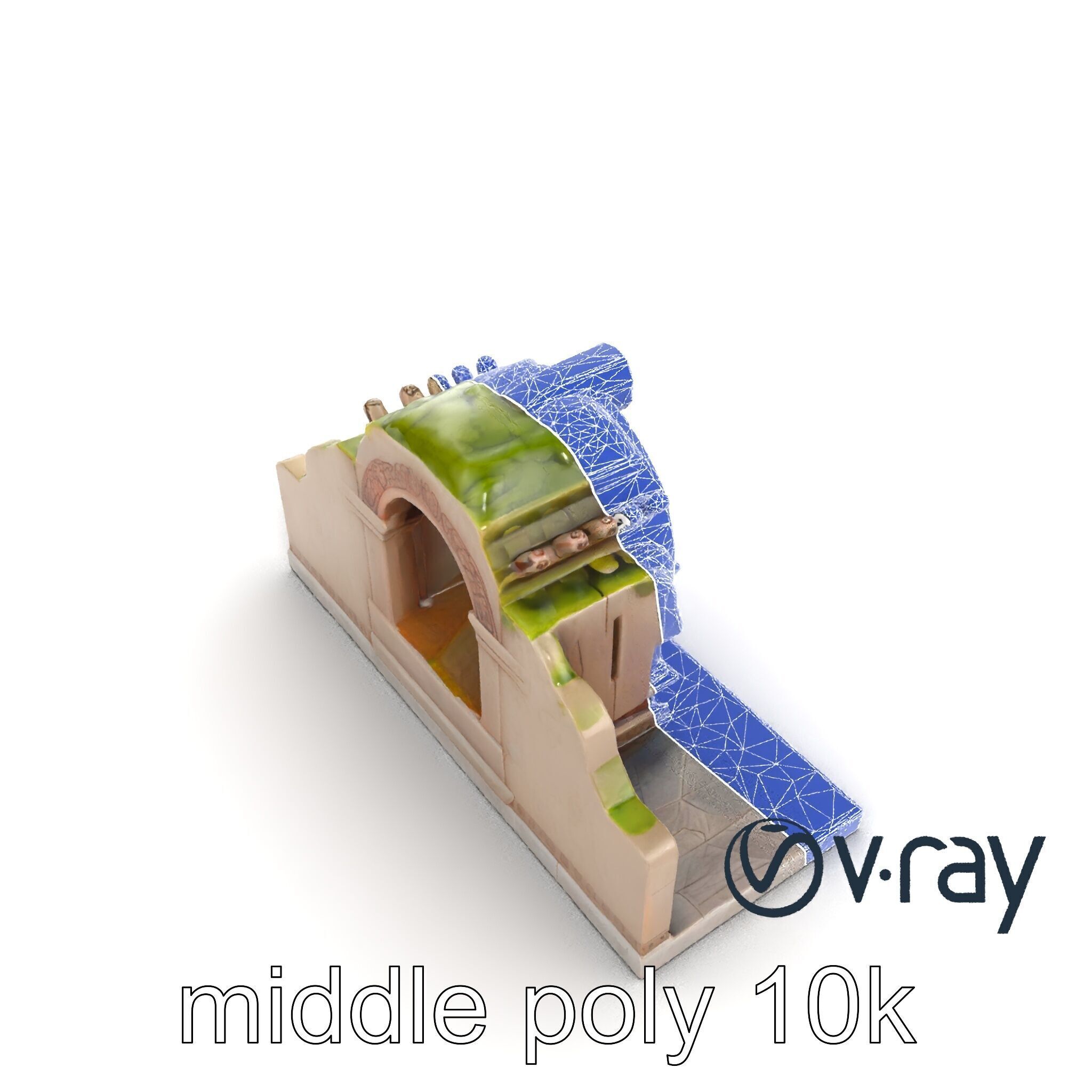 Ancient Stone Altar Model Pack with Intricate Carvings Low-poly 3D model_28