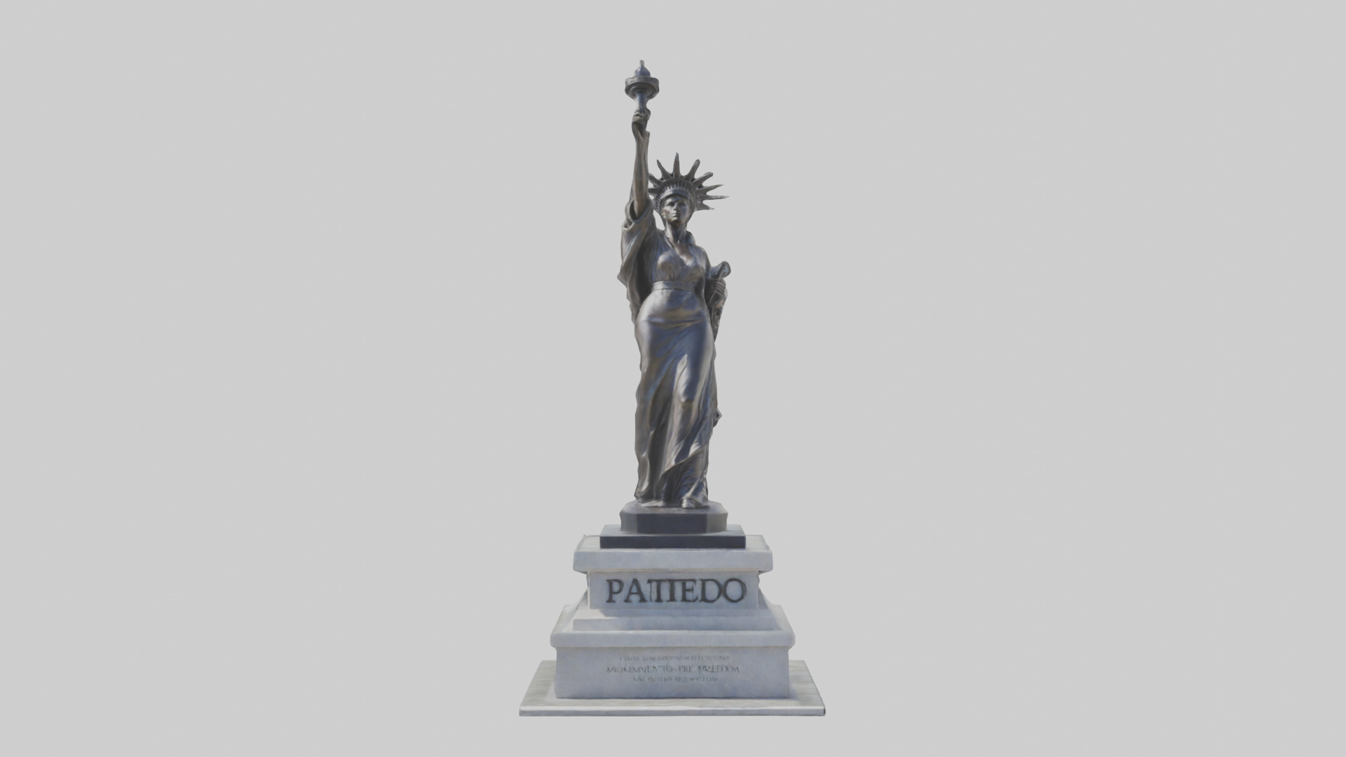 Monument to Freedom statue model 3D model_9