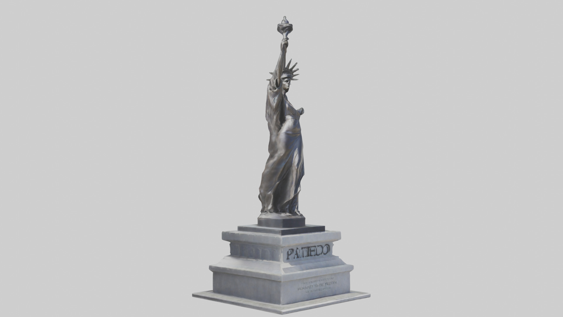 Monument to Freedom statue model 3D model_7