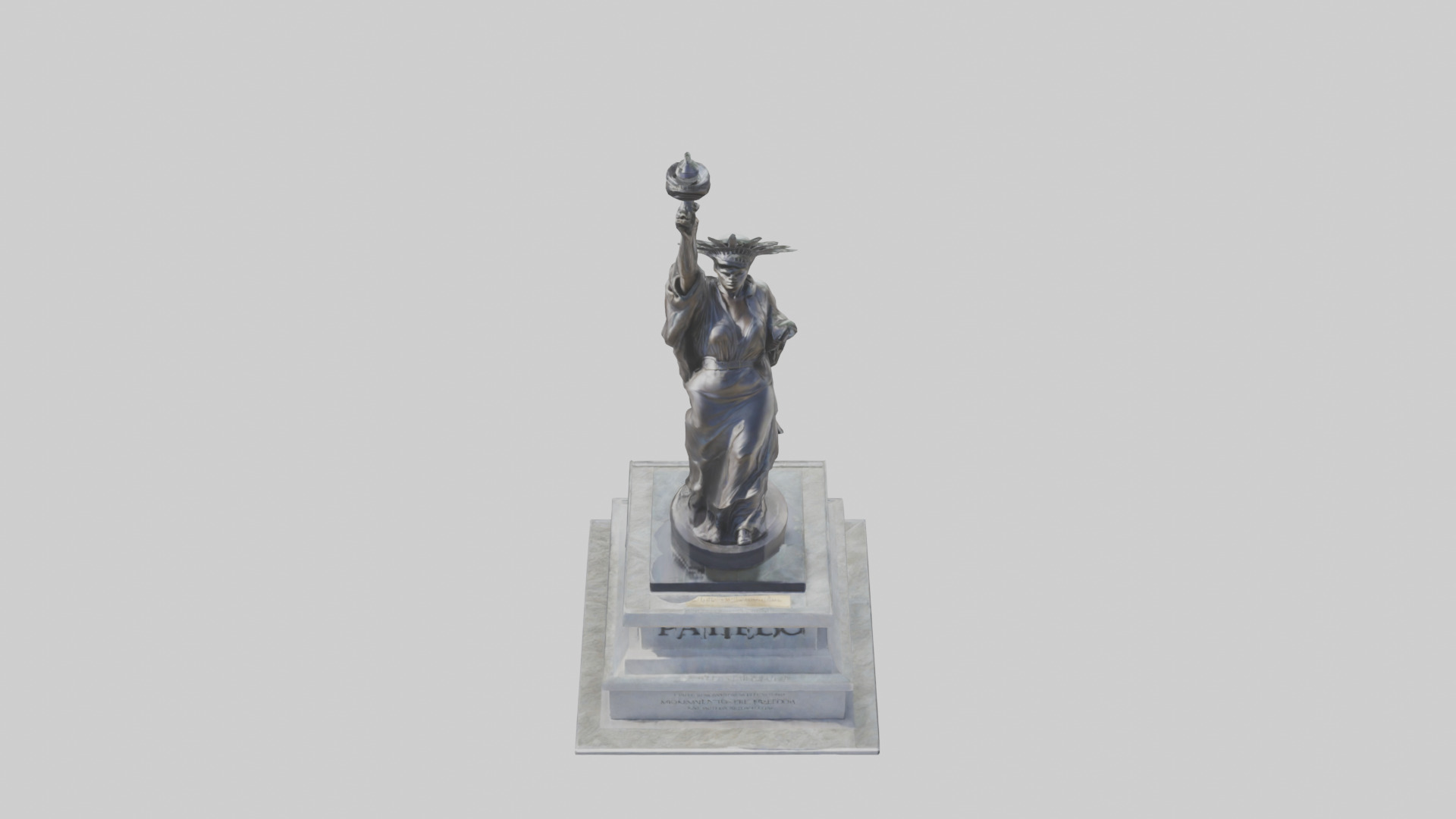 Monument to Freedom statue model 3D model_16