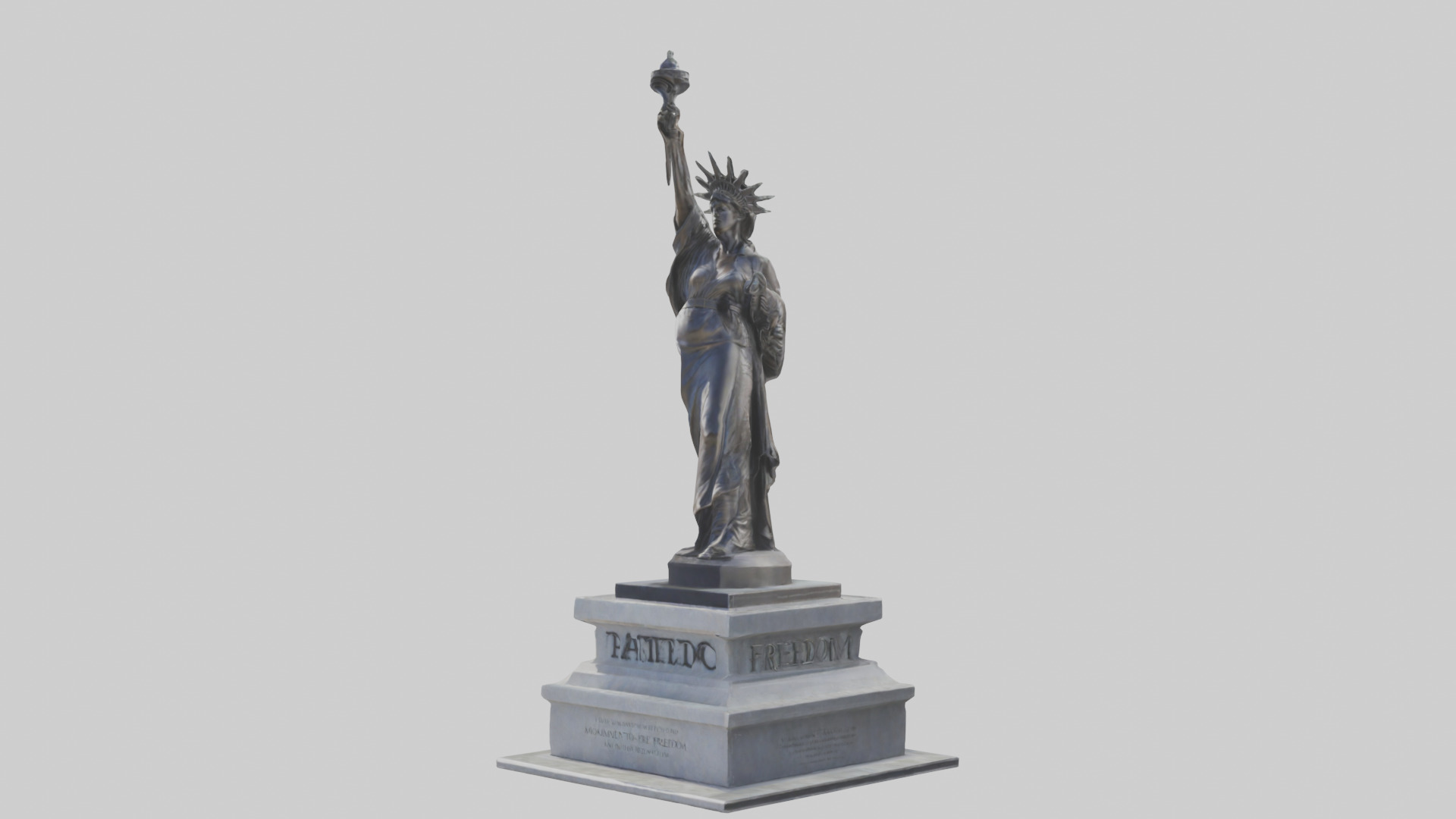 Monument to Freedom statue model 3D model_10