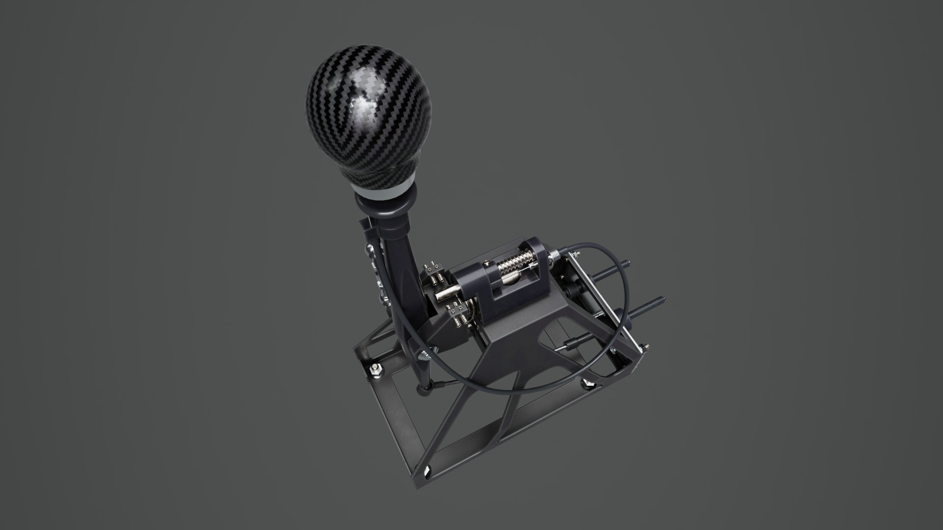 Short Shifter 01 - Variation B - Carbon Low-poly 3D model_13