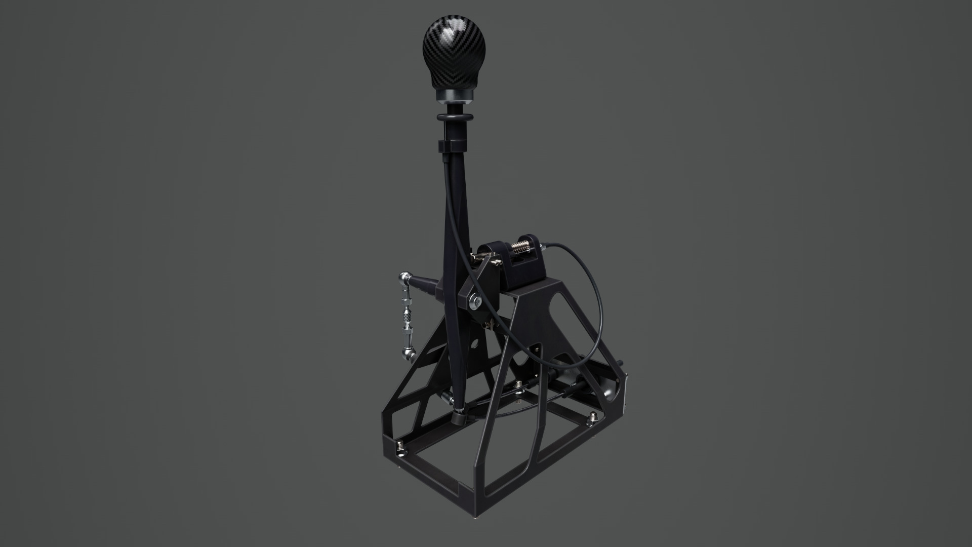 Short Shifter 01 - Variation B - Carbon Low-poly 3D model_1