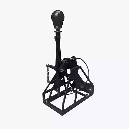 Short Shifter 01 - Variation B - Carbon Low-poly 3D model