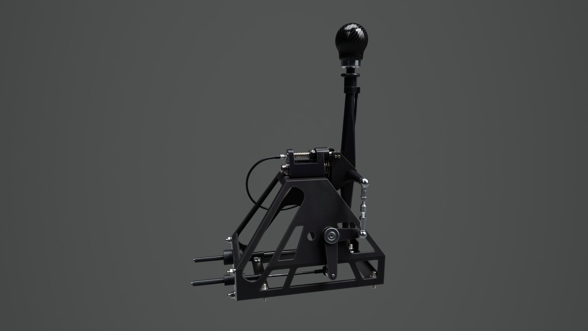 Short Shifter 01 - Variation B - Carbon Low-poly 3D model_9