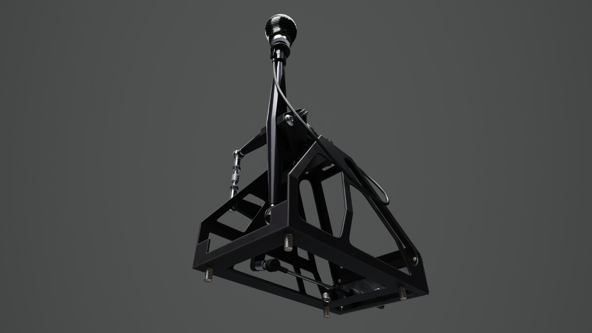 Short Shifter 01 - Variation B - Carbon Low-poly 3D model_14