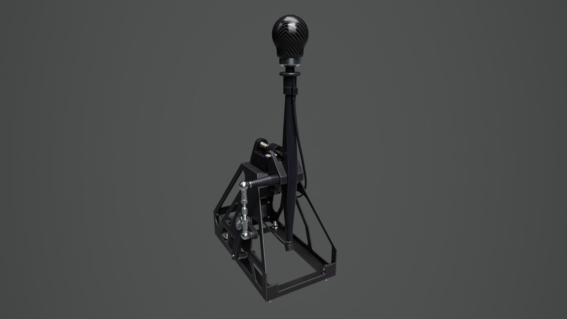 Short Shifter 01 - Variation B - Carbon Low-poly 3D model_11