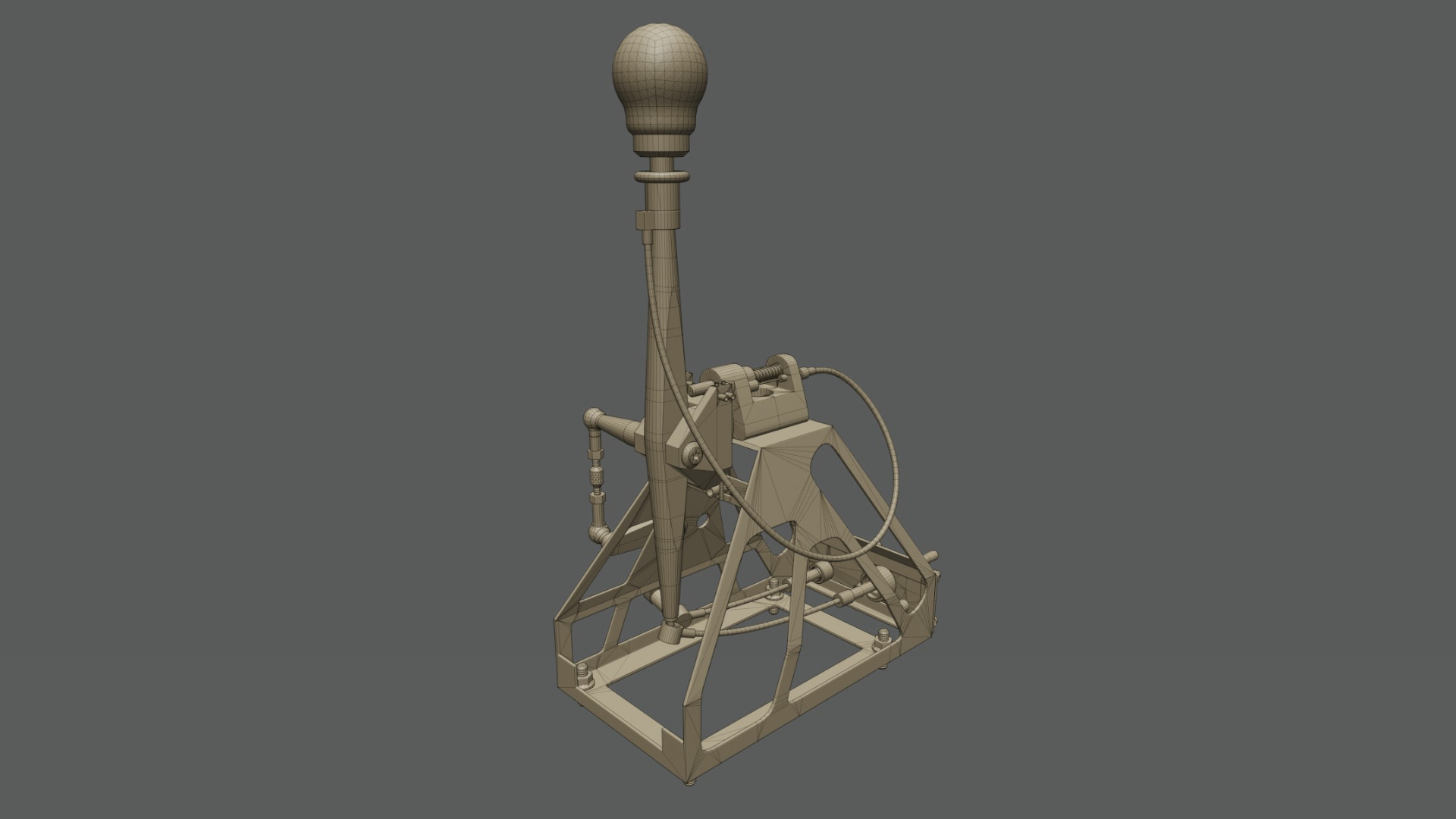 Short Shifter 01 - Variation B - Carbon Low-poly 3D model_15