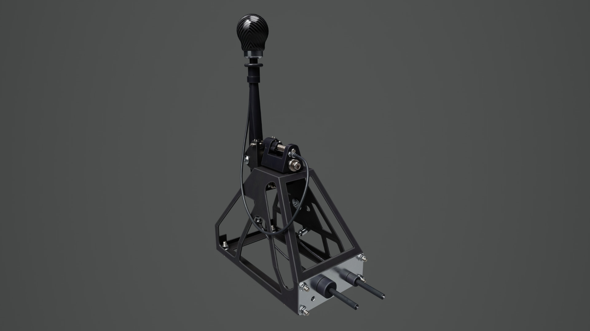 Short Shifter 01 - Variation B - Carbon Low-poly 3D model_5