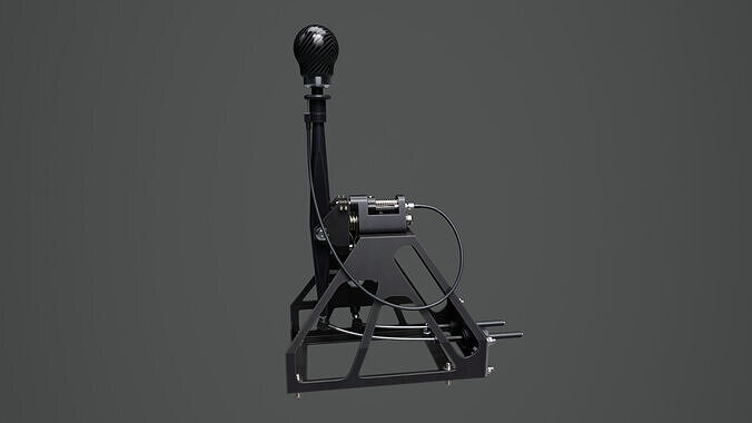 Short Shifter 01 - Variation B - Carbon Low-poly 3D model 4