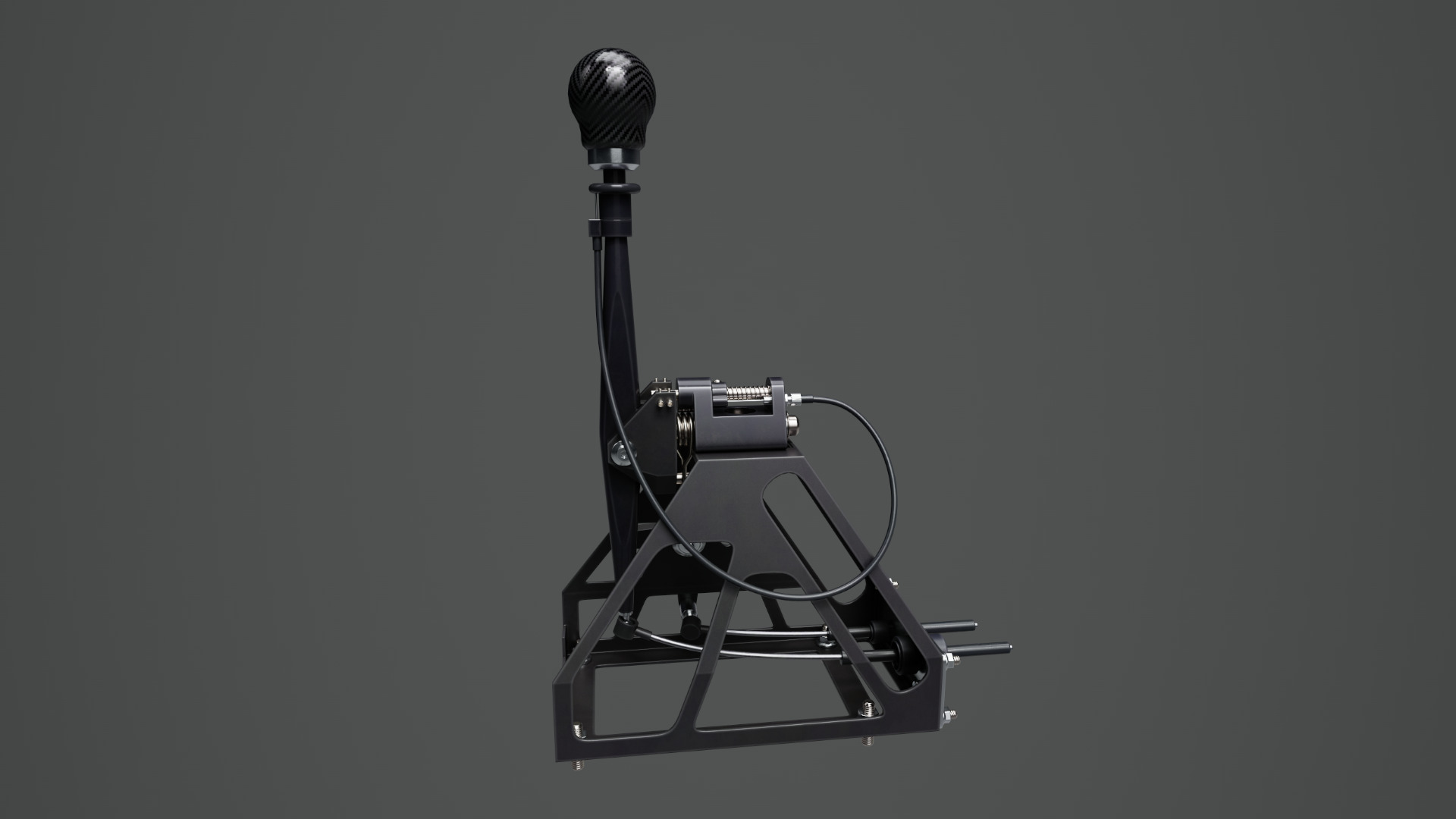 Short Shifter 01 - Variation B - Carbon Low-poly 3D model_3