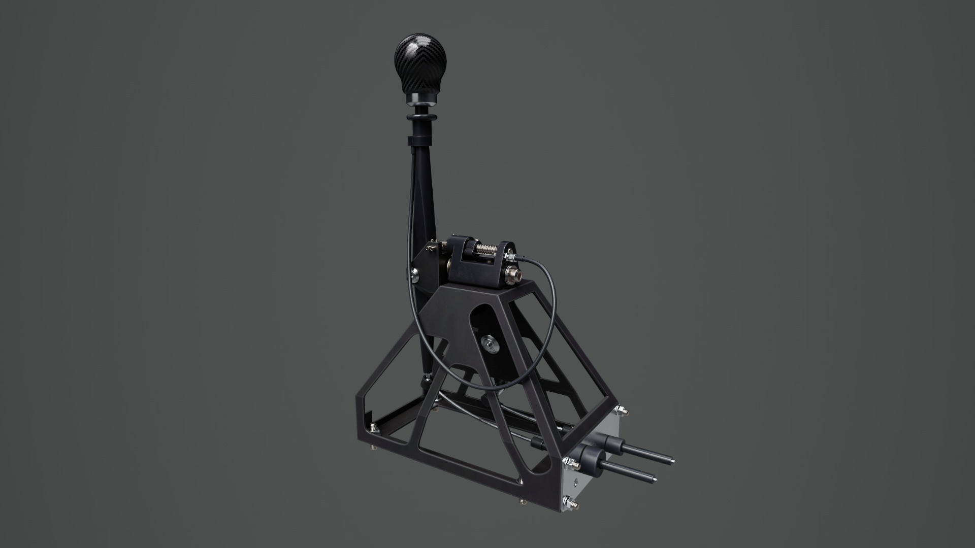 Short Shifter 01 - Variation B - Carbon Low-poly 3D model_4