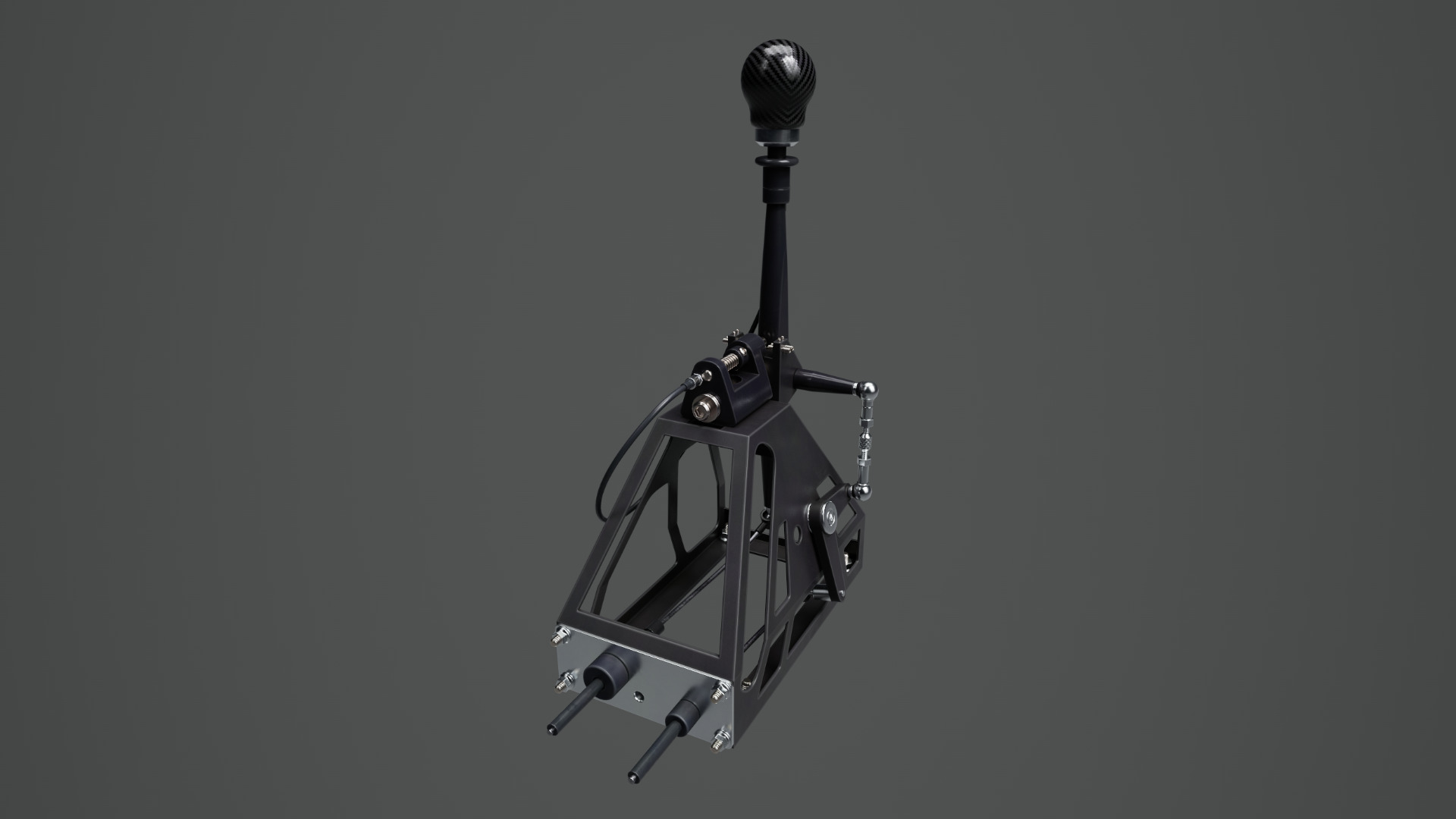 Short Shifter 01 - Variation B - Carbon Low-poly 3D model_7