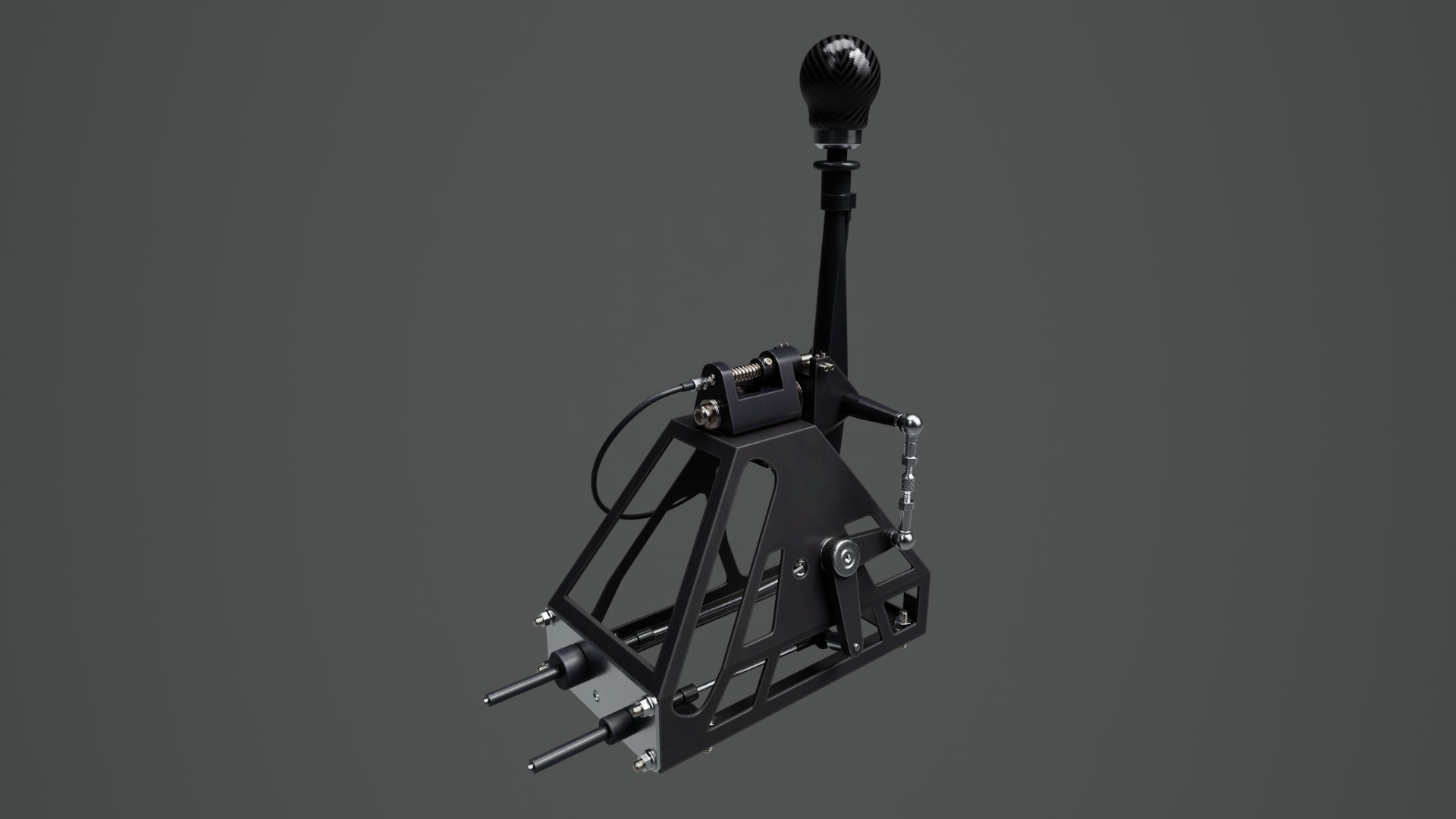 Short Shifter 01 - Variation B - Carbon Low-poly 3D model_8