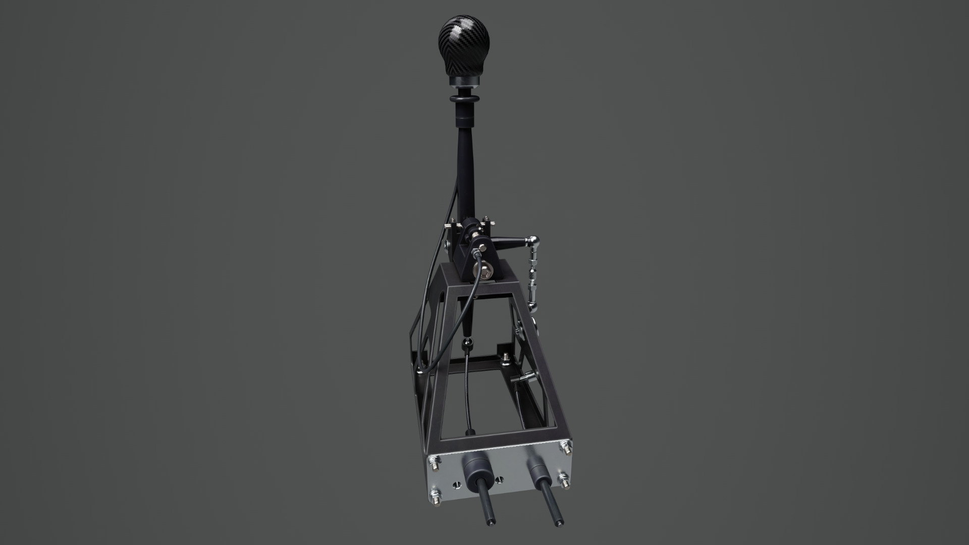 Short Shifter 01 - Variation B - Carbon Low-poly 3D model_6