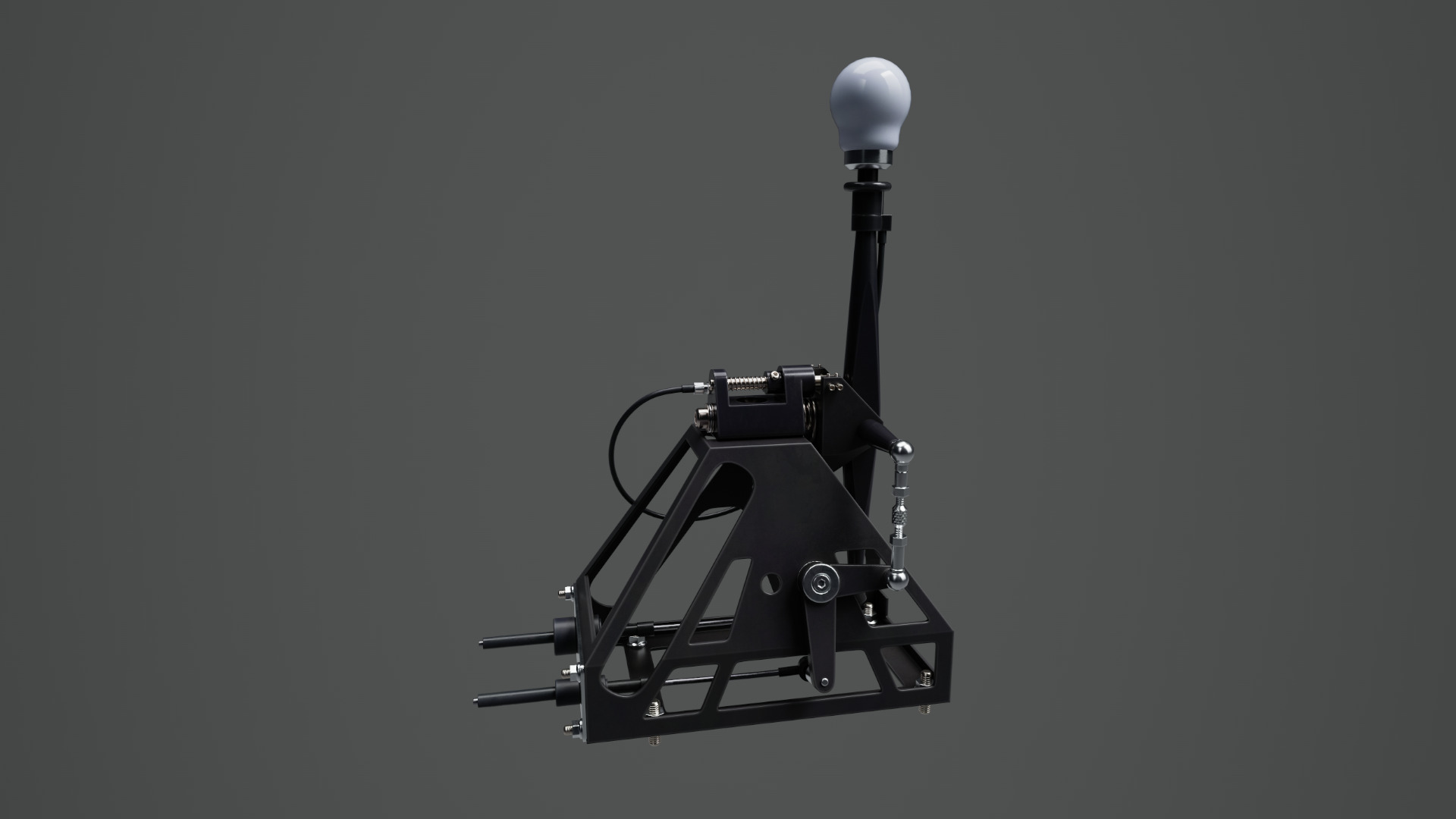Short Shifter 01 - Variation B - White Low-poly 3D model_9
