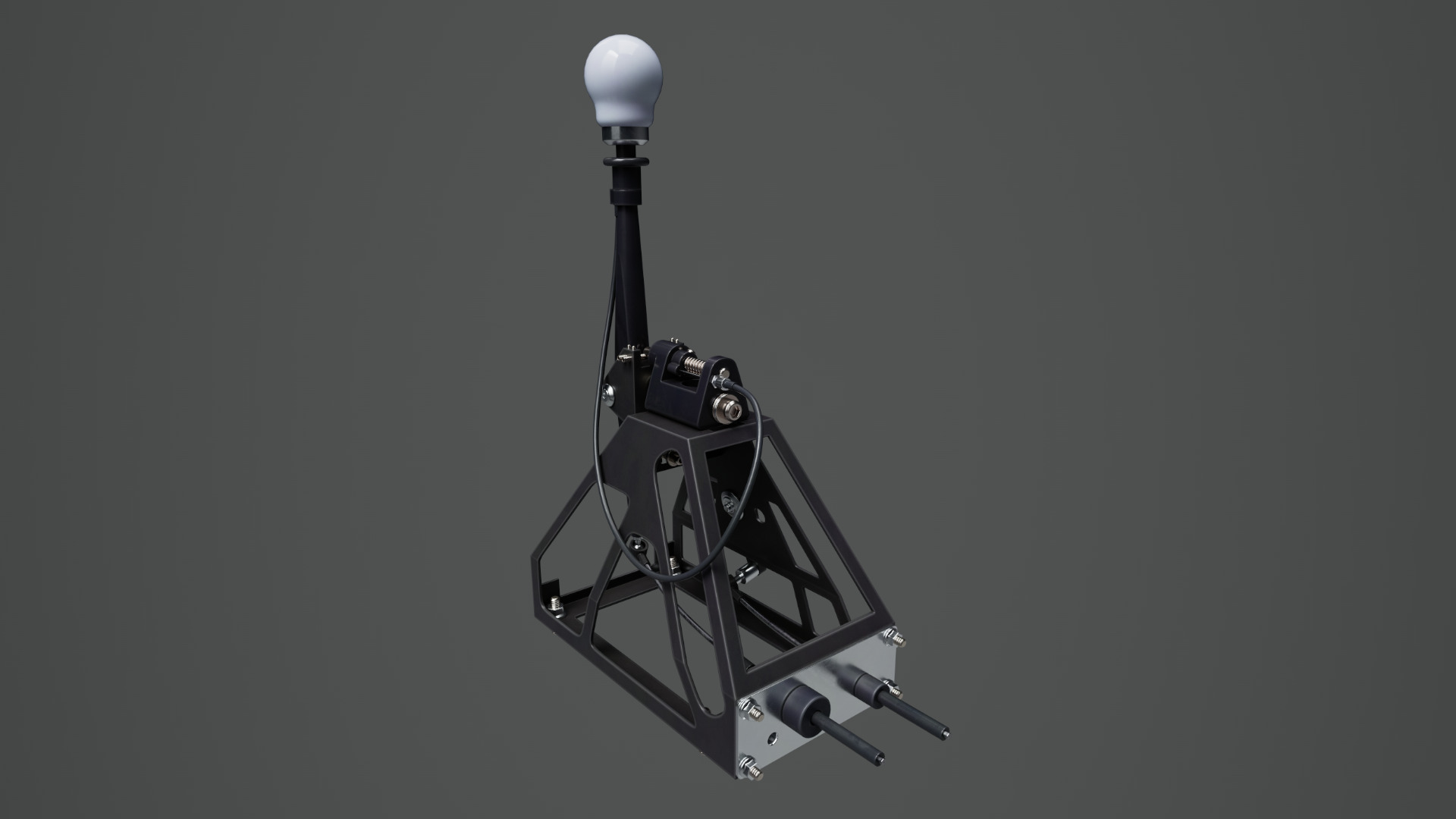 Short Shifter 01 - Variation B - White Low-poly 3D model_5