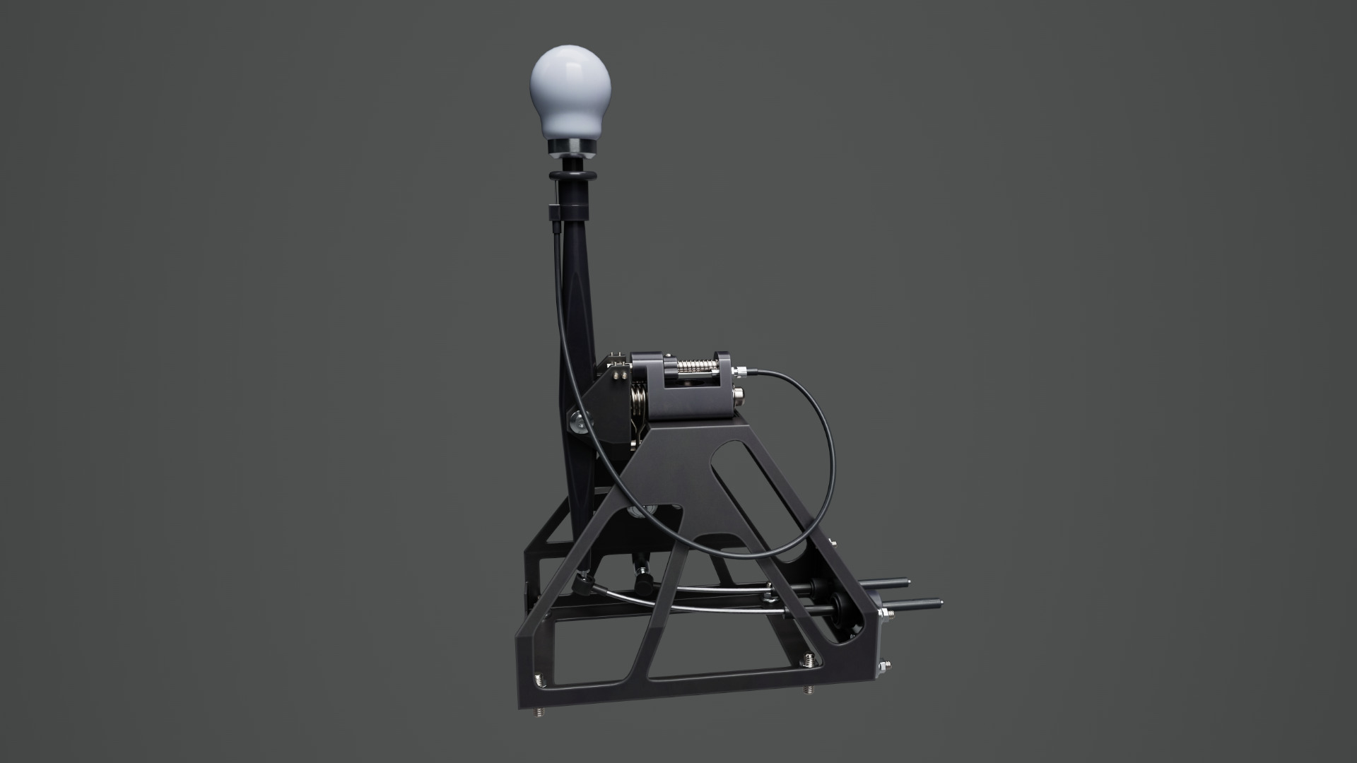Short Shifter 01 - Variation B - White Low-poly 3D model_3