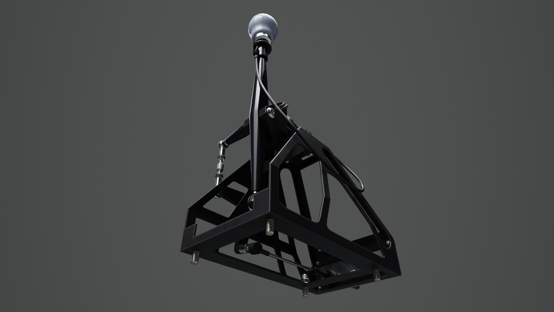 Short Shifter 01 - Variation B - White Low-poly 3D model_14