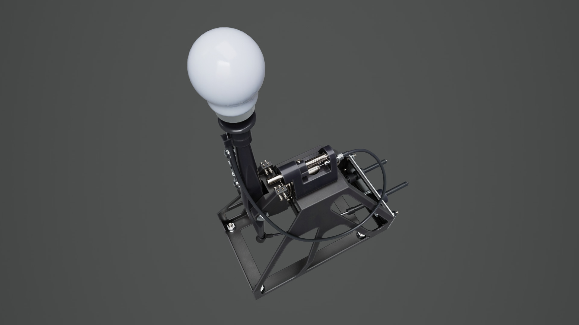 Short Shifter 01 - Variation B - White Low-poly 3D model_13